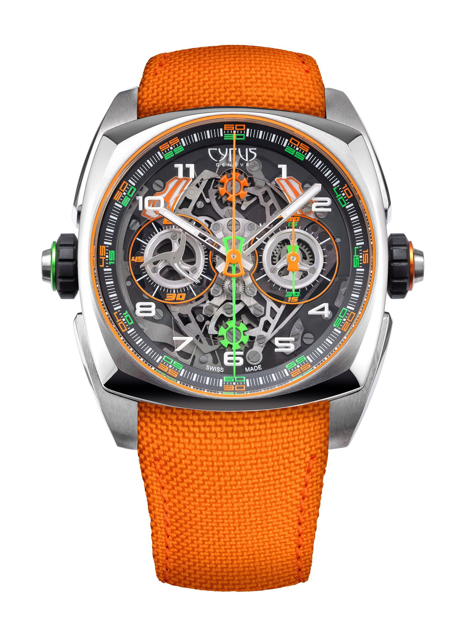 Cyrus Klepcys DICE Saffron luxury timepiece - detailed view