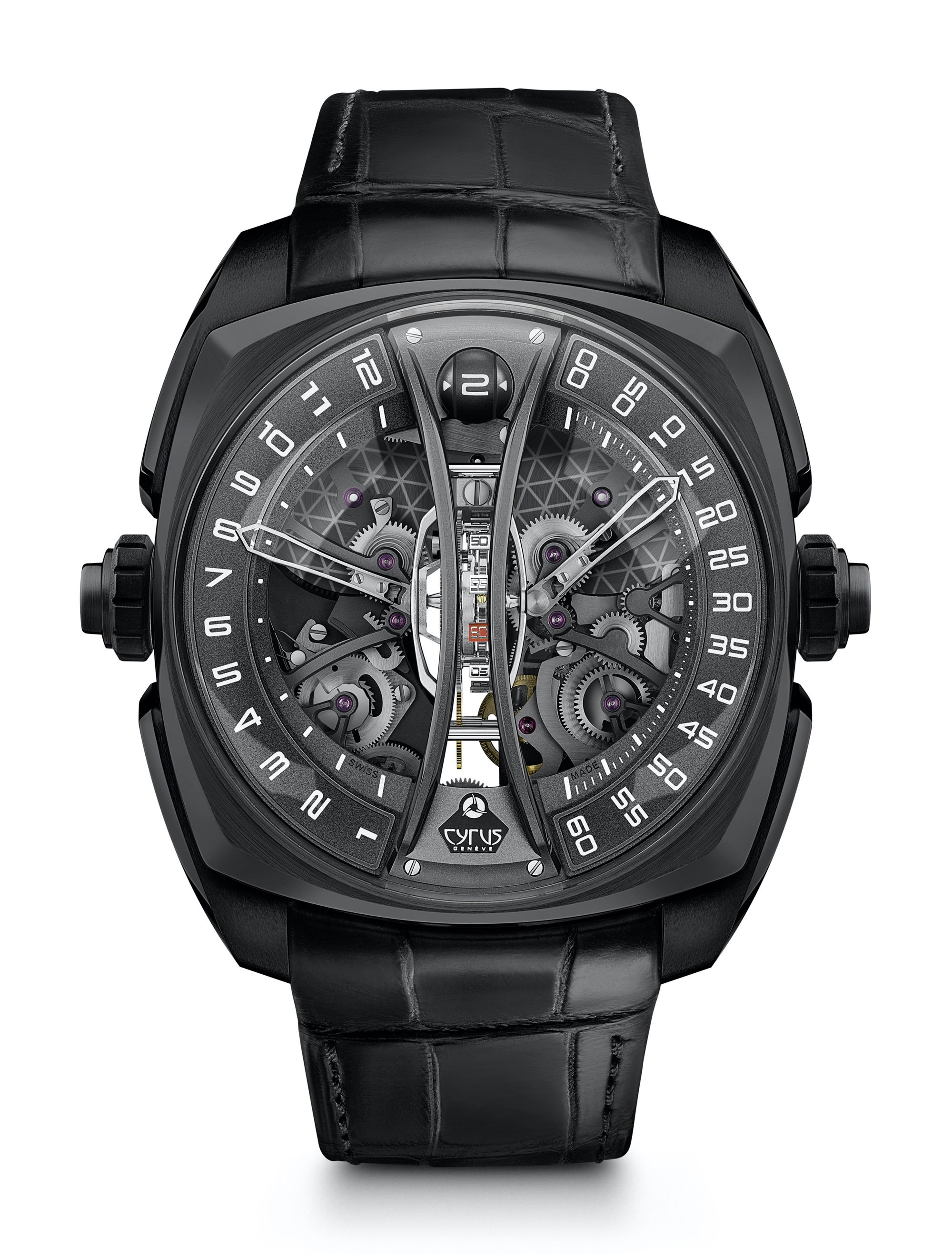 Cyrus Klepcys Vertical Skeleton Tourbillon luxury timepiece - detailed view