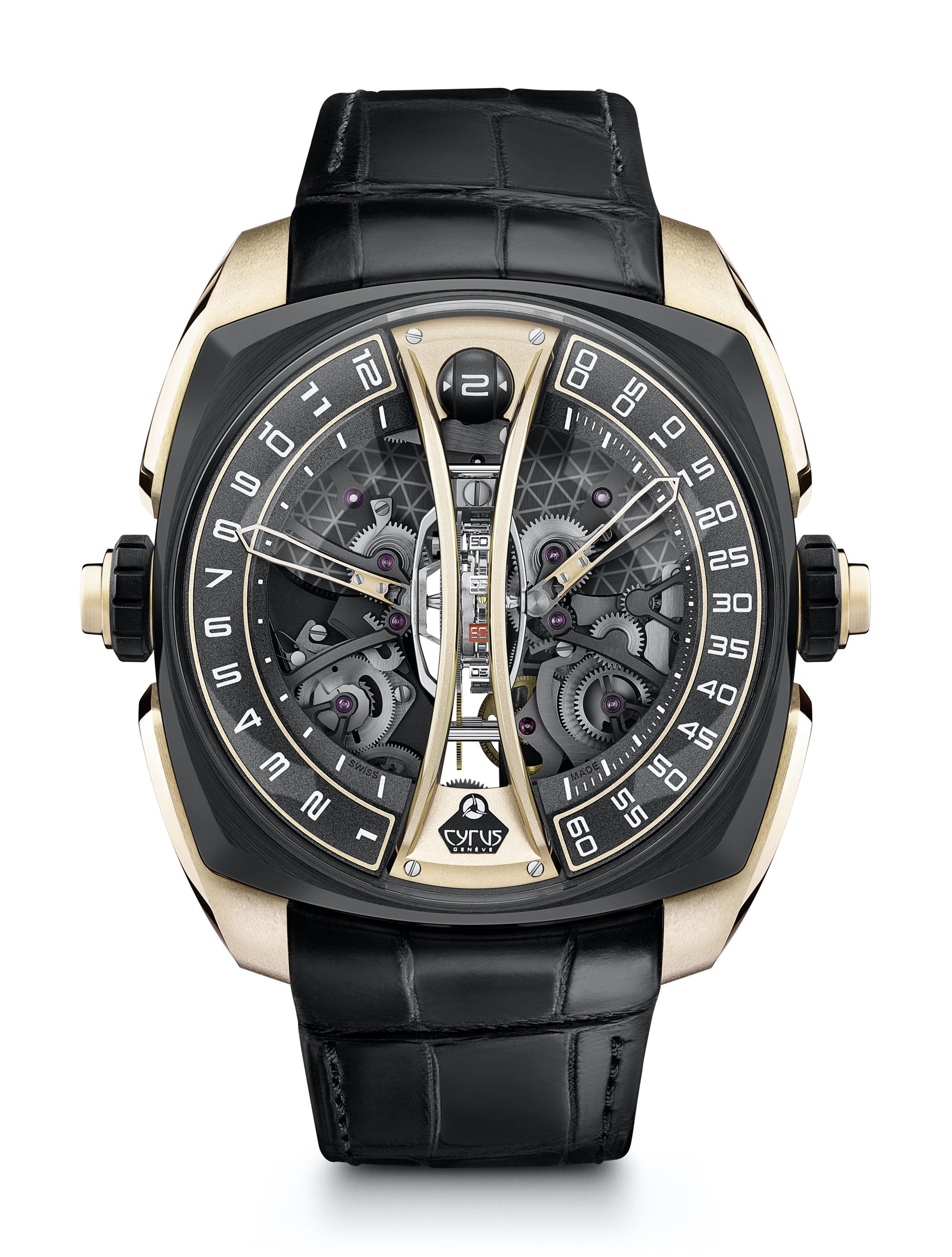 Cyrus Klepcys Vertical Skeleton Tourbillon luxury timepiece - detailed view