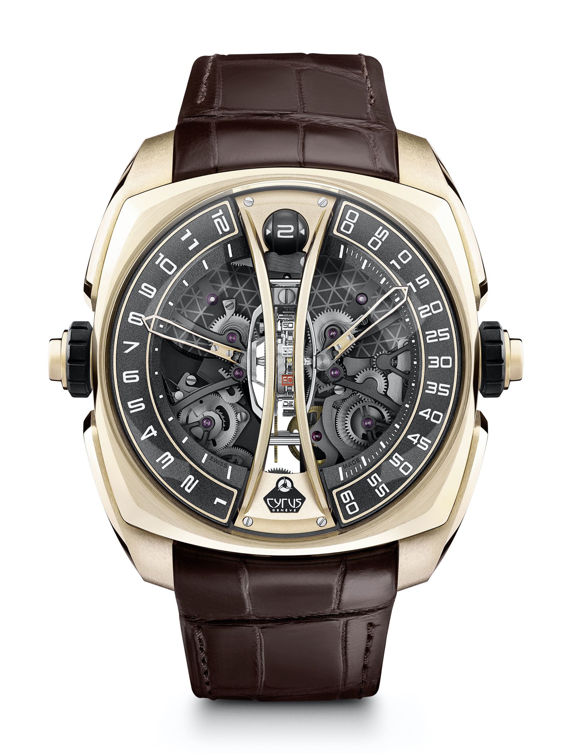 Cyrus Klepcys Vertical Skeleton Tourbillon luxury timepiece - detailed view