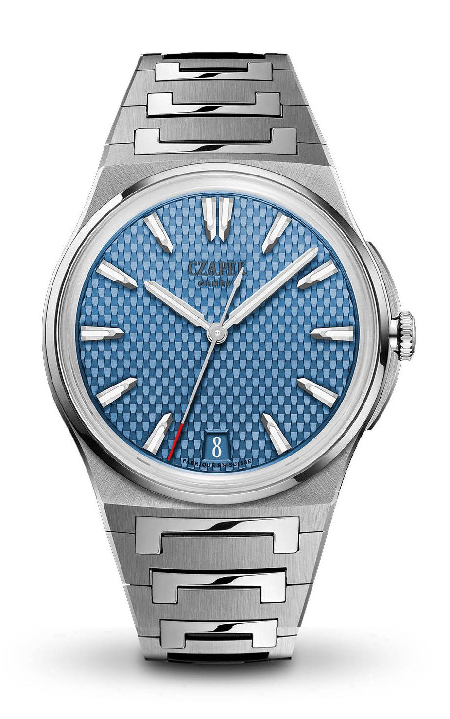 Czapek Antarctique S Passage de Drake Glacier Blue luxury timepiece - detailed view