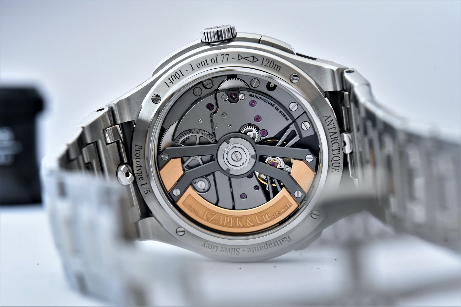 Czapek Antarctique Rattrapante Silver Grey - View 2