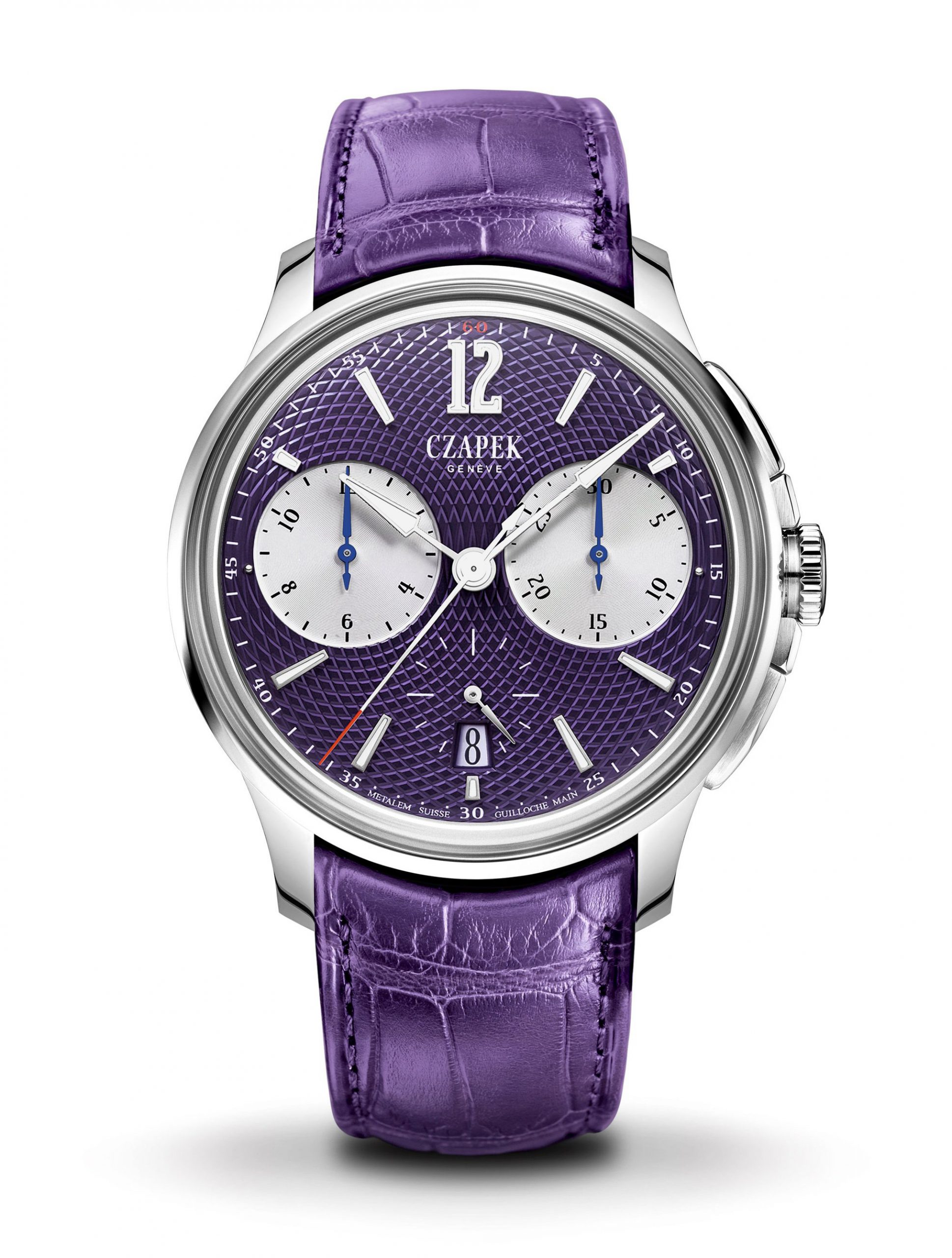Czapek Faubourg de Cracovie Purple Panda luxury timepiece - detailed view