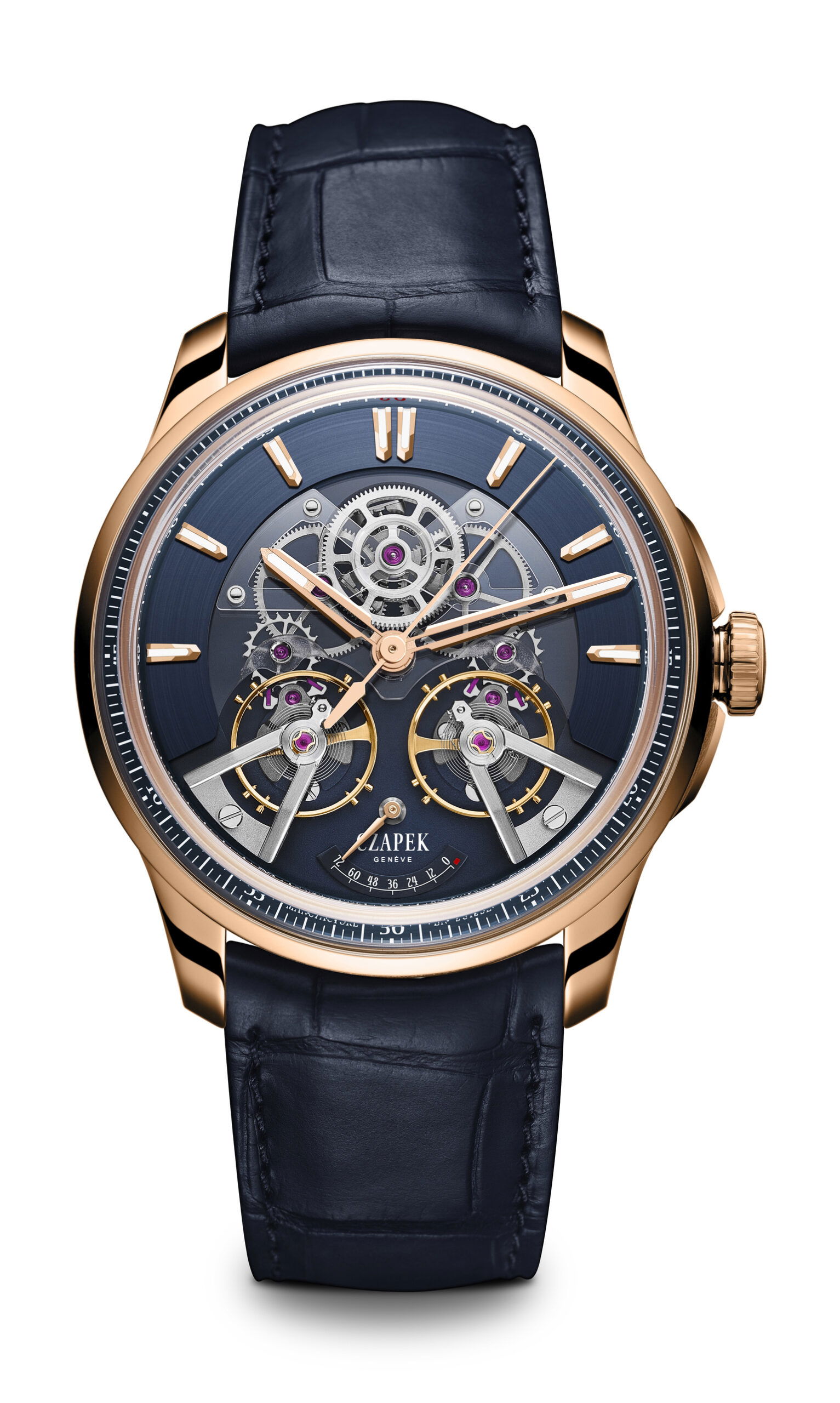 Czapek Place Vendôme Complicité Harmony Blue luxury timepiece - detailed view