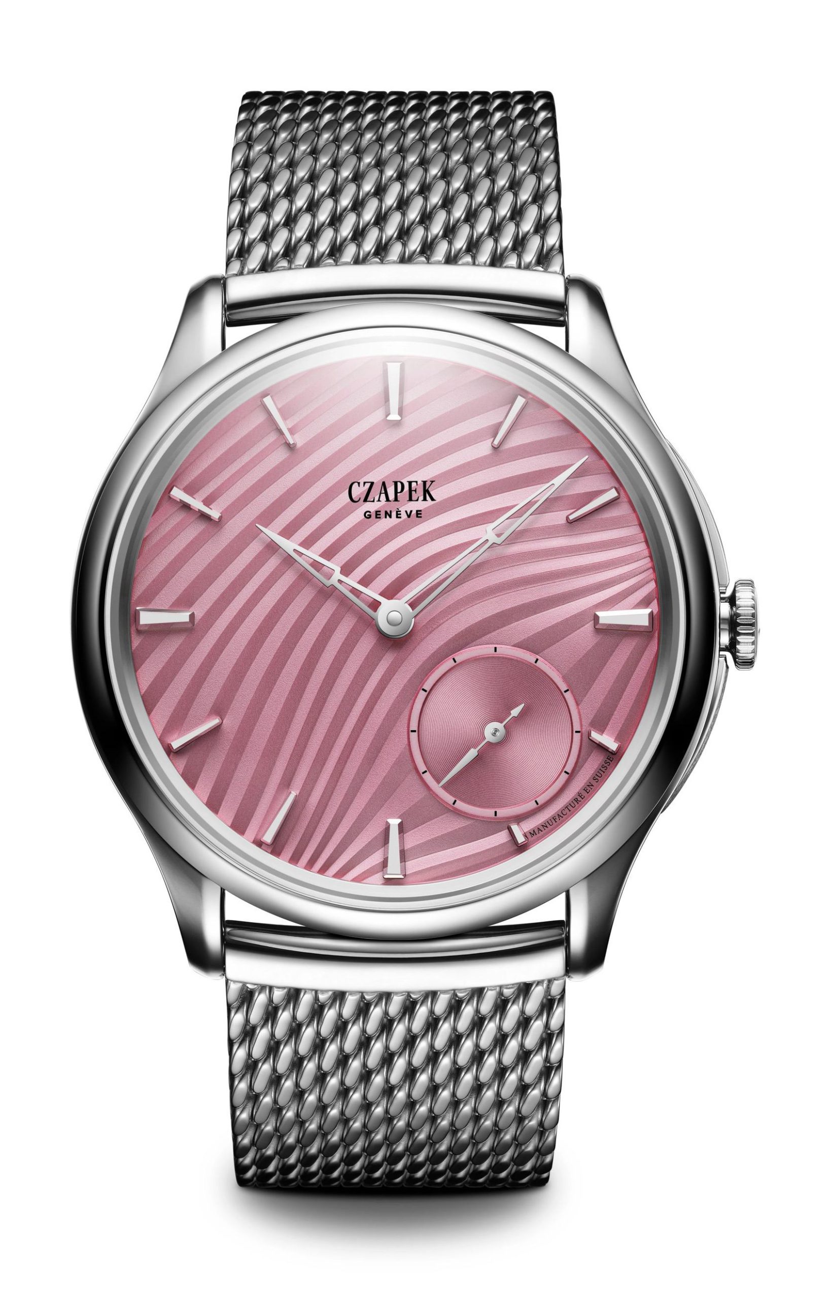Czapek Promenade Plissé Rose luxury timepiece - detailed view