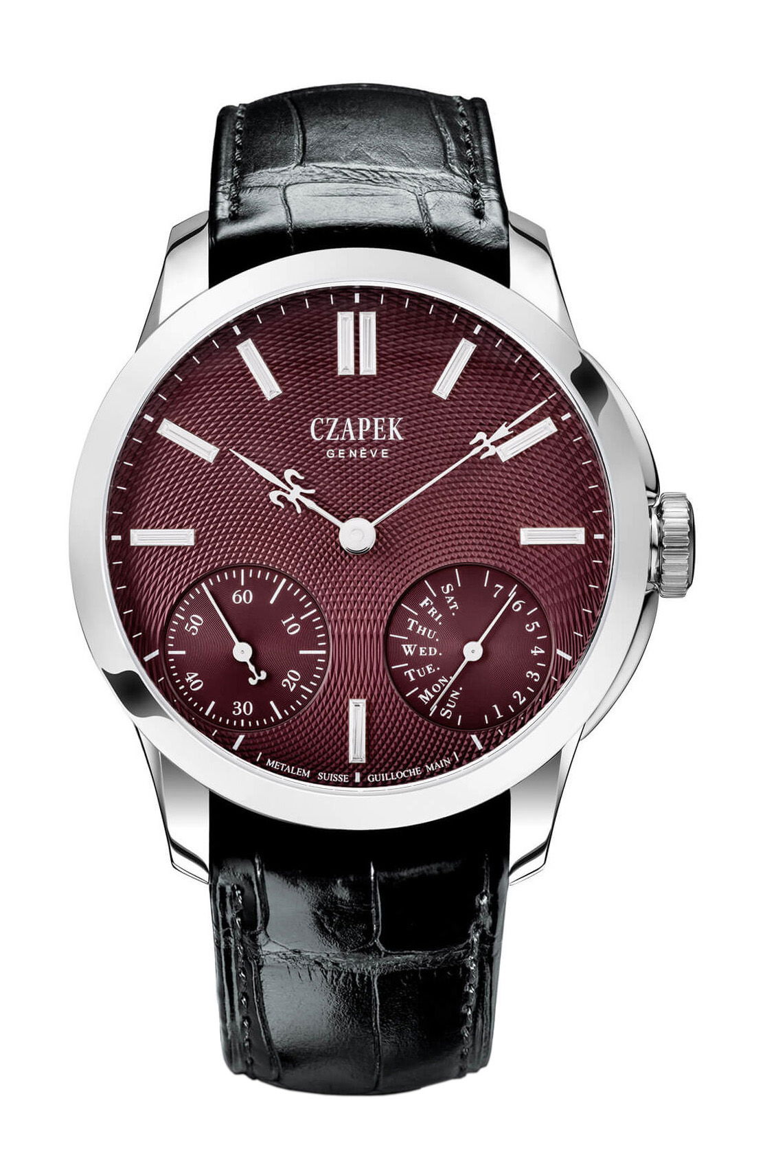 Czapek Quai des Bergues Rosewood S luxury timepiece - detailed view
