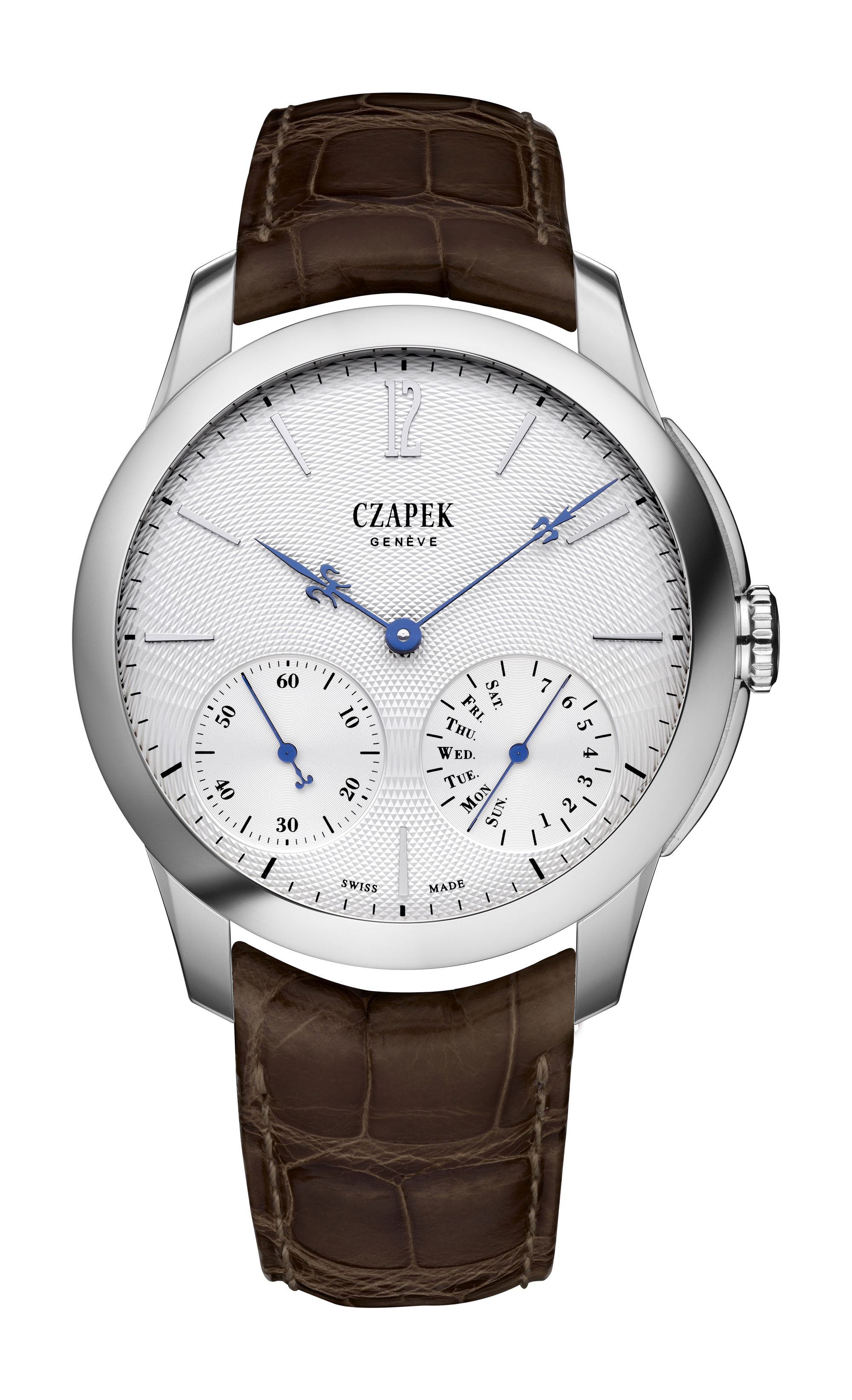 Czapek Quai des Bergues – Sea Salt Grey luxury timepiece - detailed view
