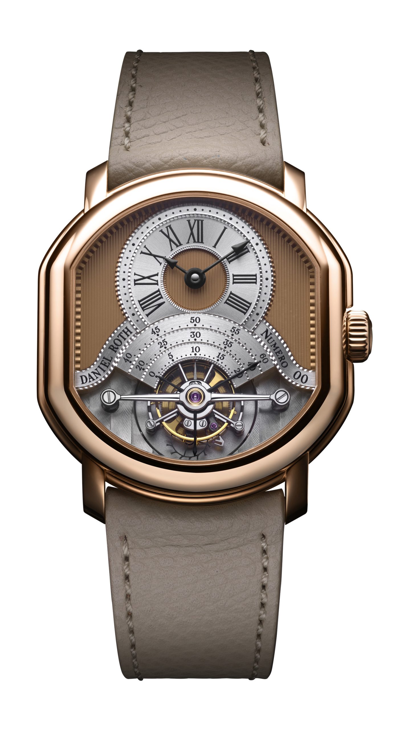 Daniel Roth Tourbillon Rose Gold luxury timepiece - detailed view