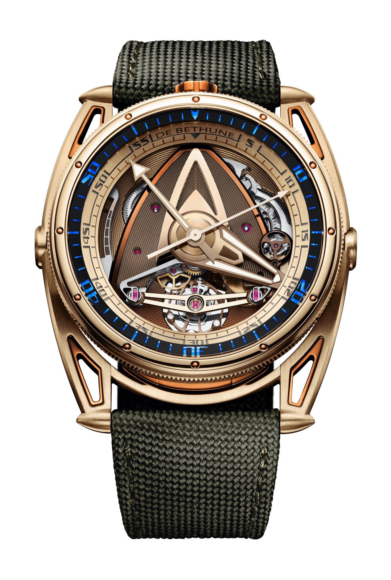 De Bethune DB28GS “Yellow Submarine” luxury timepiece - detailed view