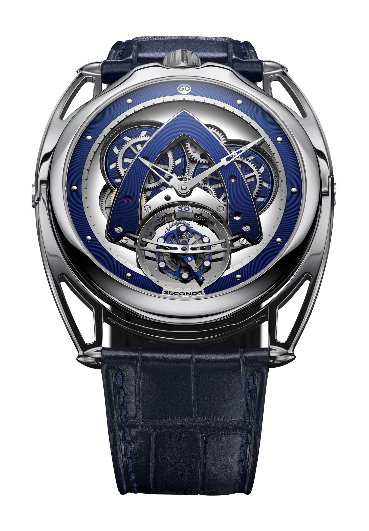 De Bethune DB28XP Steel Wheels Tourbillon luxury timepiece - detailed view