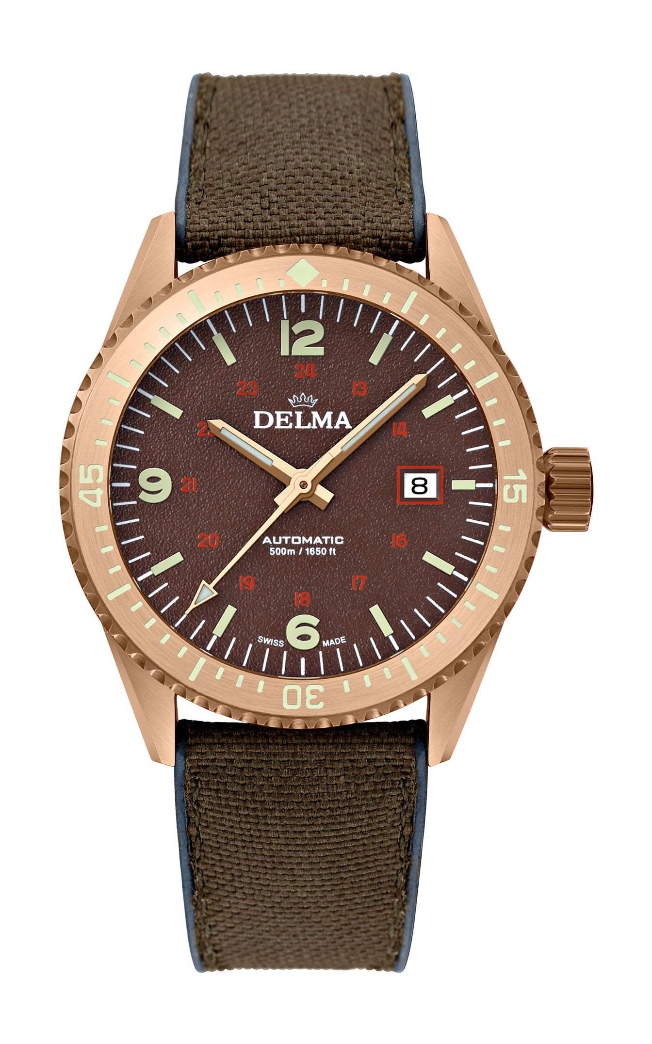 Delma Cayman Bronze luxury timepiece - detailed view