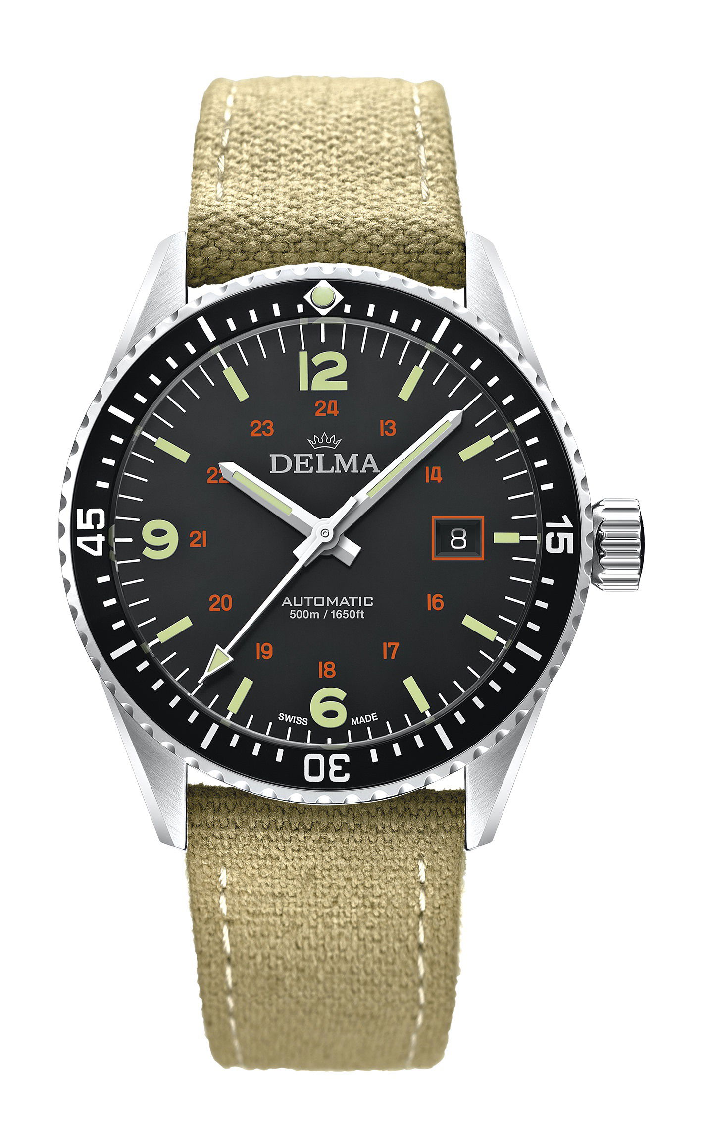 Delma Cayman Field Automatic luxury timepiece - detailed view