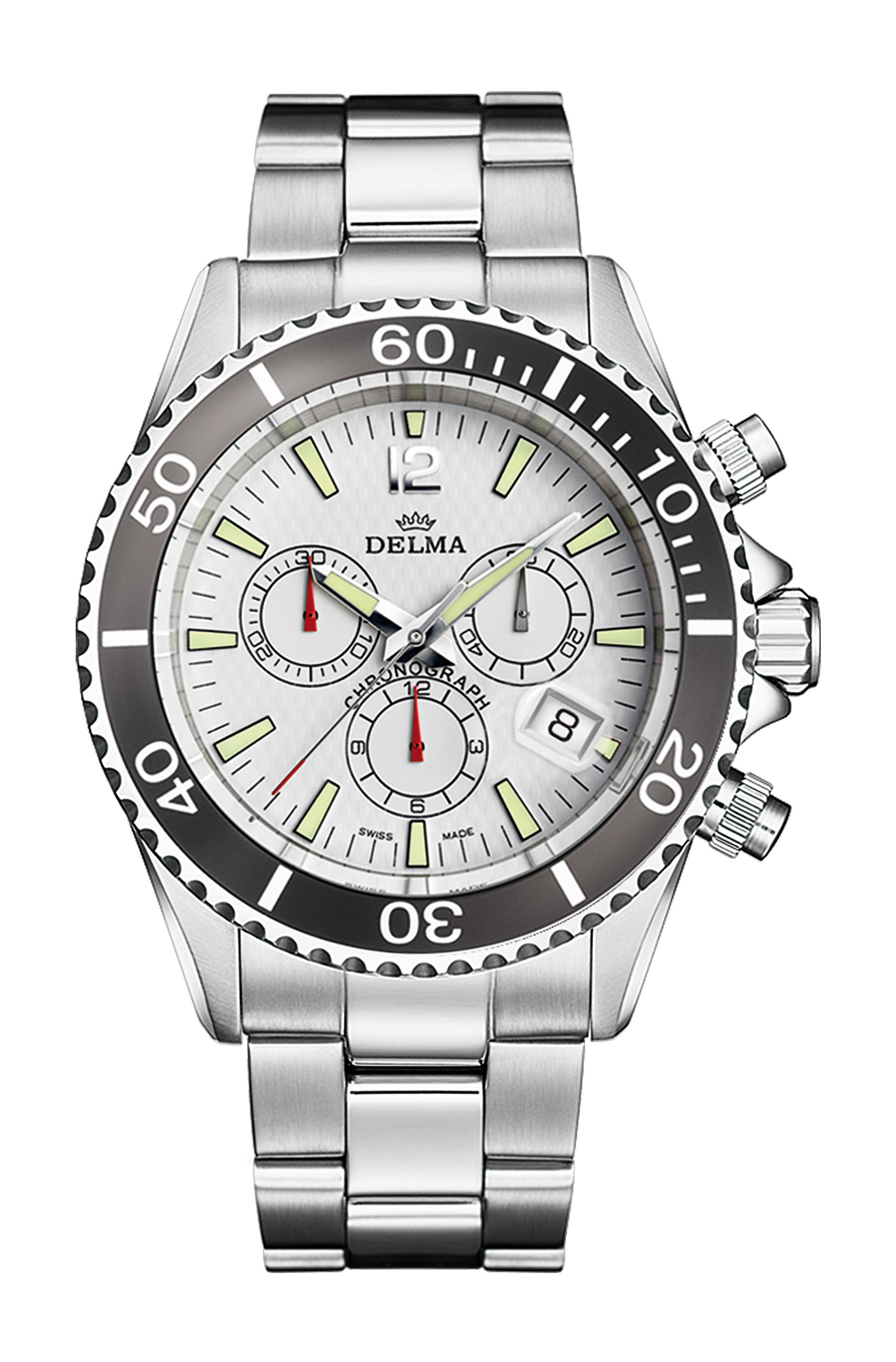 Delma Santiago Chronograph Ceramic luxury timepiece - detailed view
