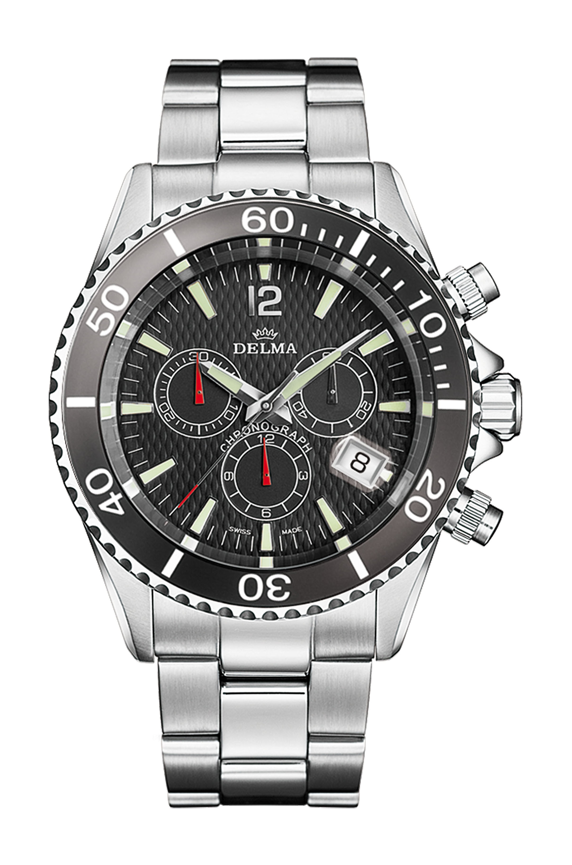 Delma Santiago Chronograph Ceramic luxury timepiece - detailed view