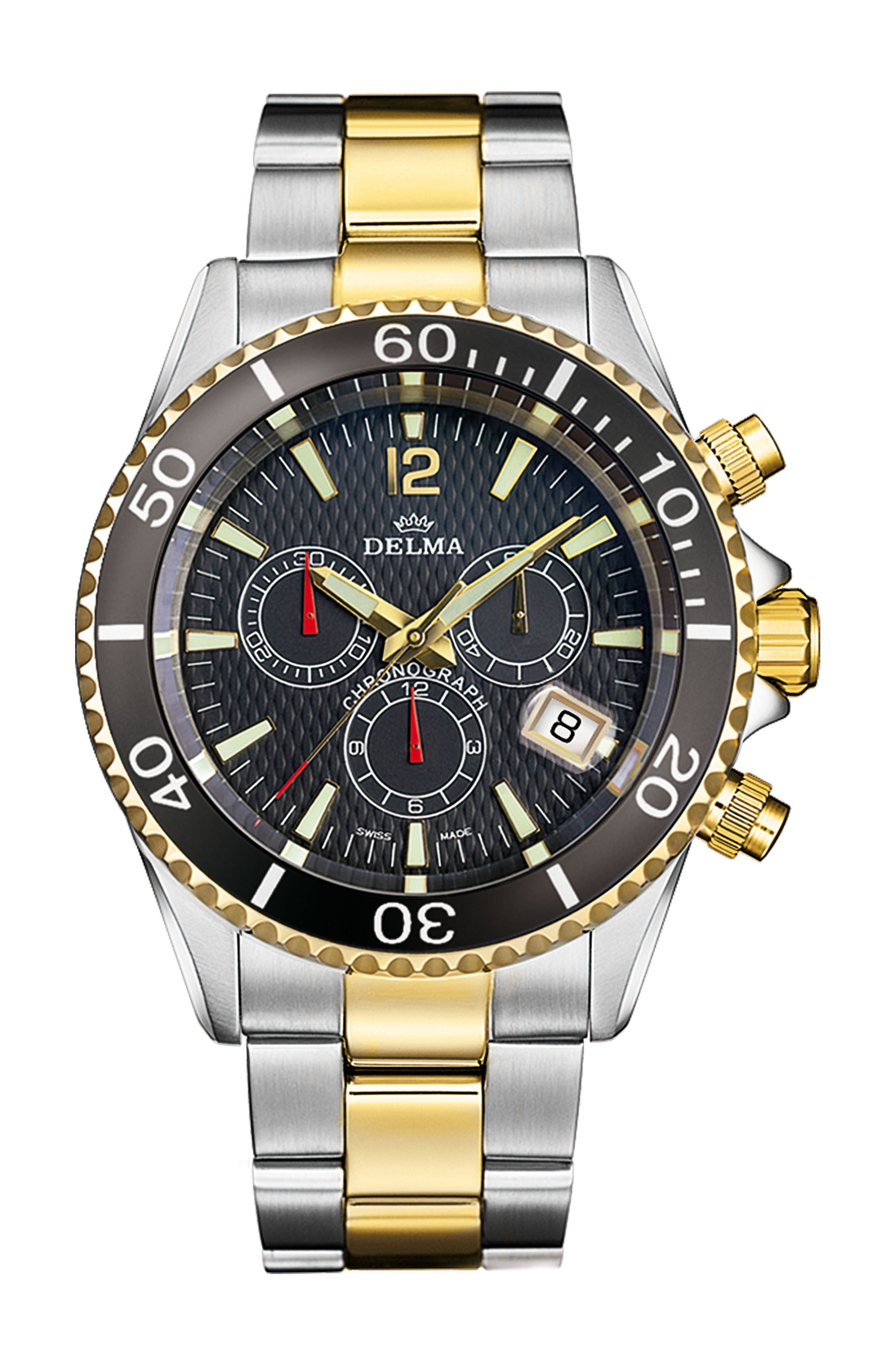 Delma Santiago Chronograph Ceramic luxury timepiece - detailed view