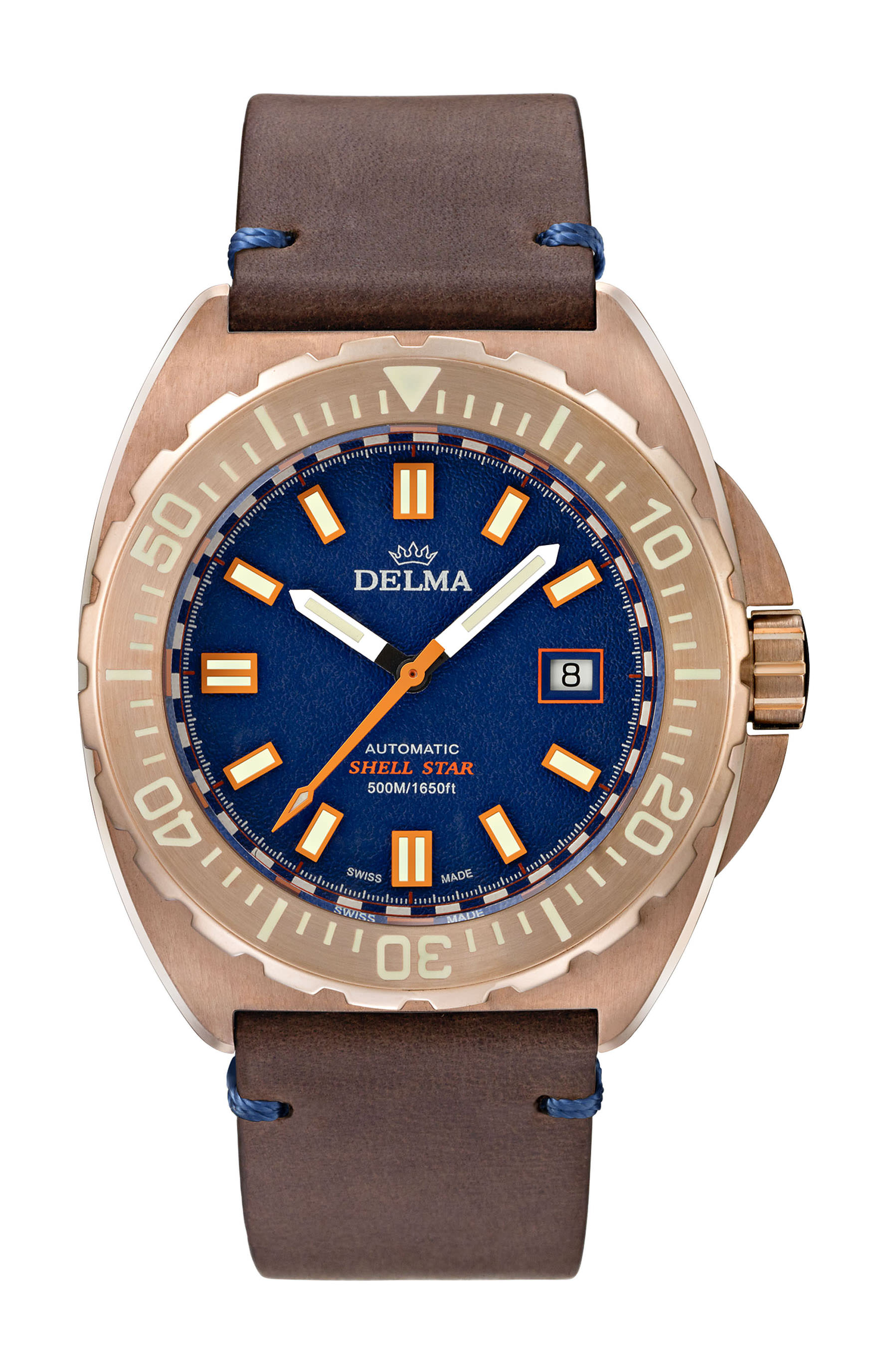 Delma Shell Star Bronze luxury timepiece - detailed view