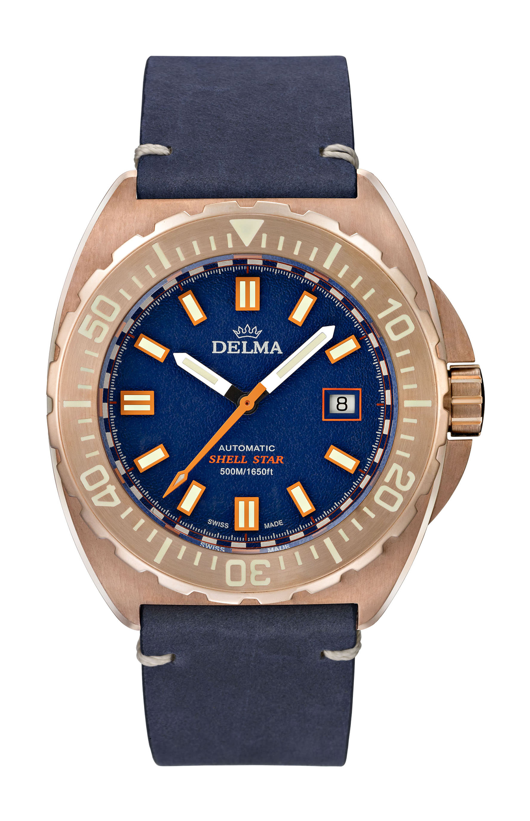 Delma Shell Star Bronze luxury timepiece - detailed view