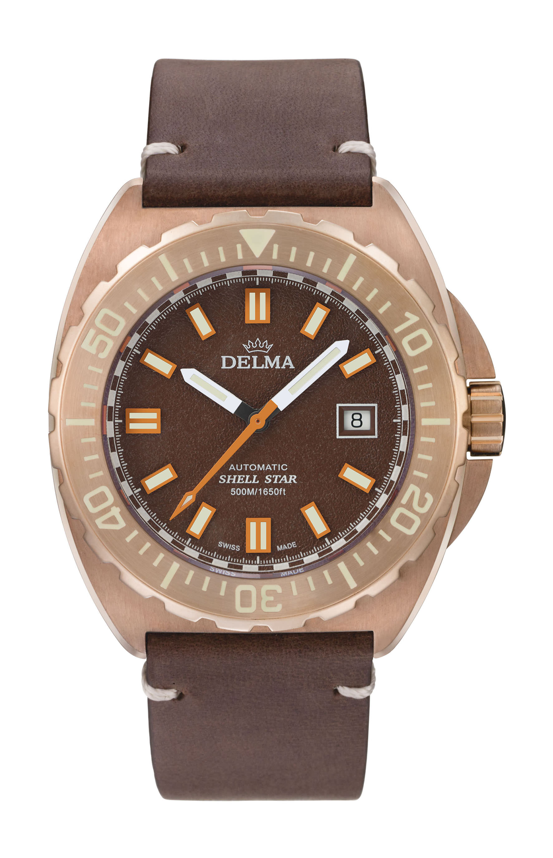 Delma Shell Star Bronze luxury timepiece - detailed view