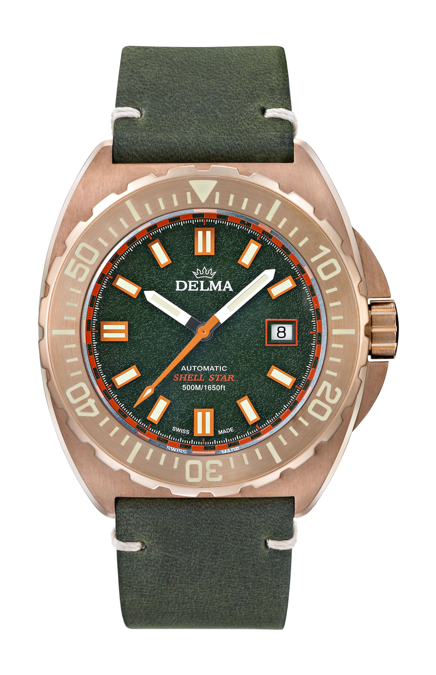 Delma Shell Star Bronze luxury timepiece - detailed view
