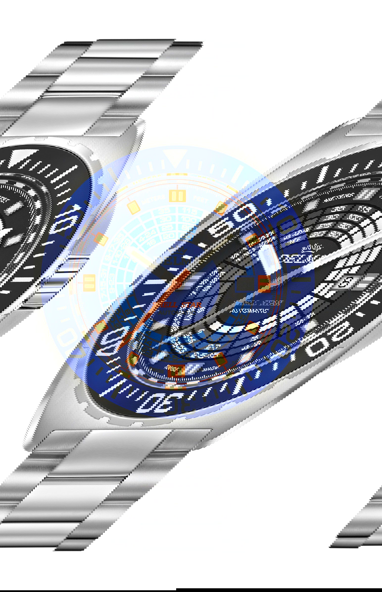 Delma Shell Star Decompression Timer luxury timepiece - detailed view