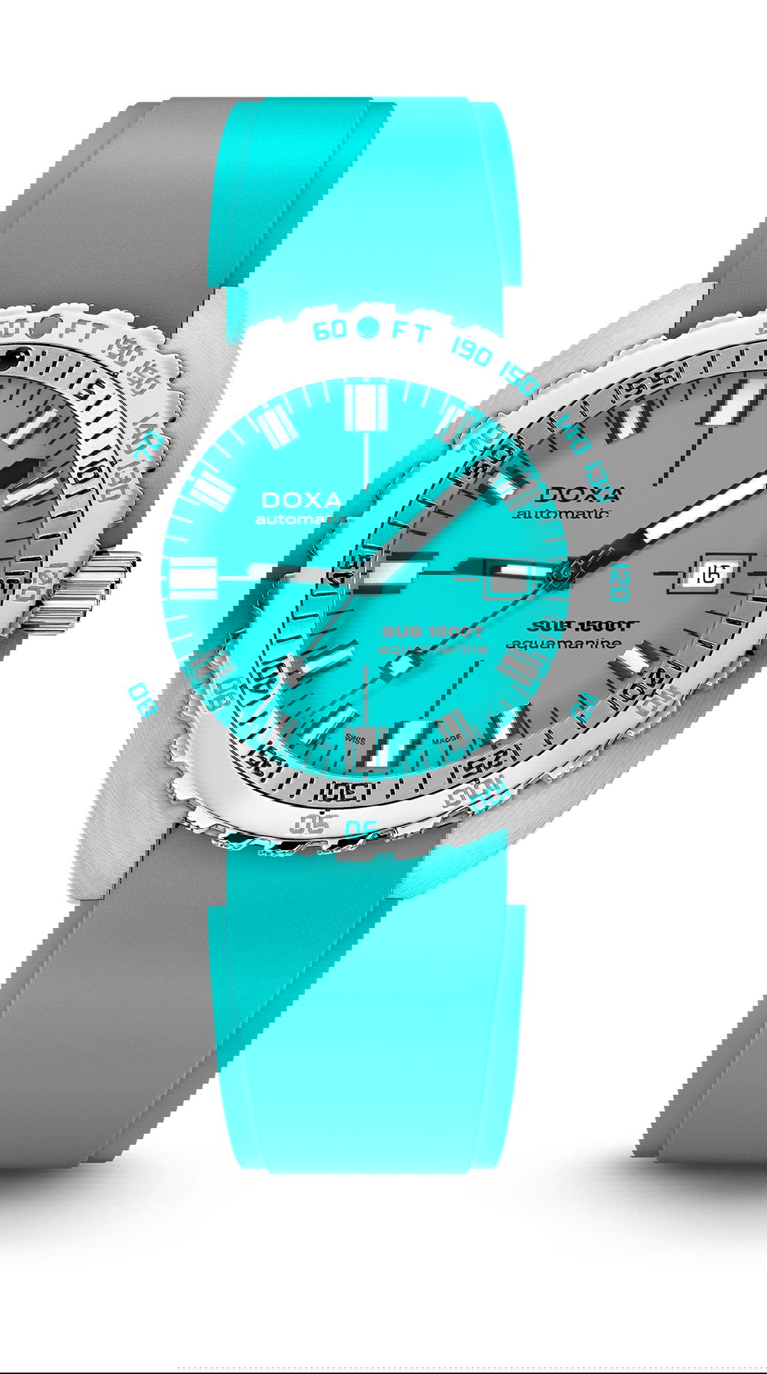 Doxa SUB 1500T Aquamarine luxury timepiece - detailed view
