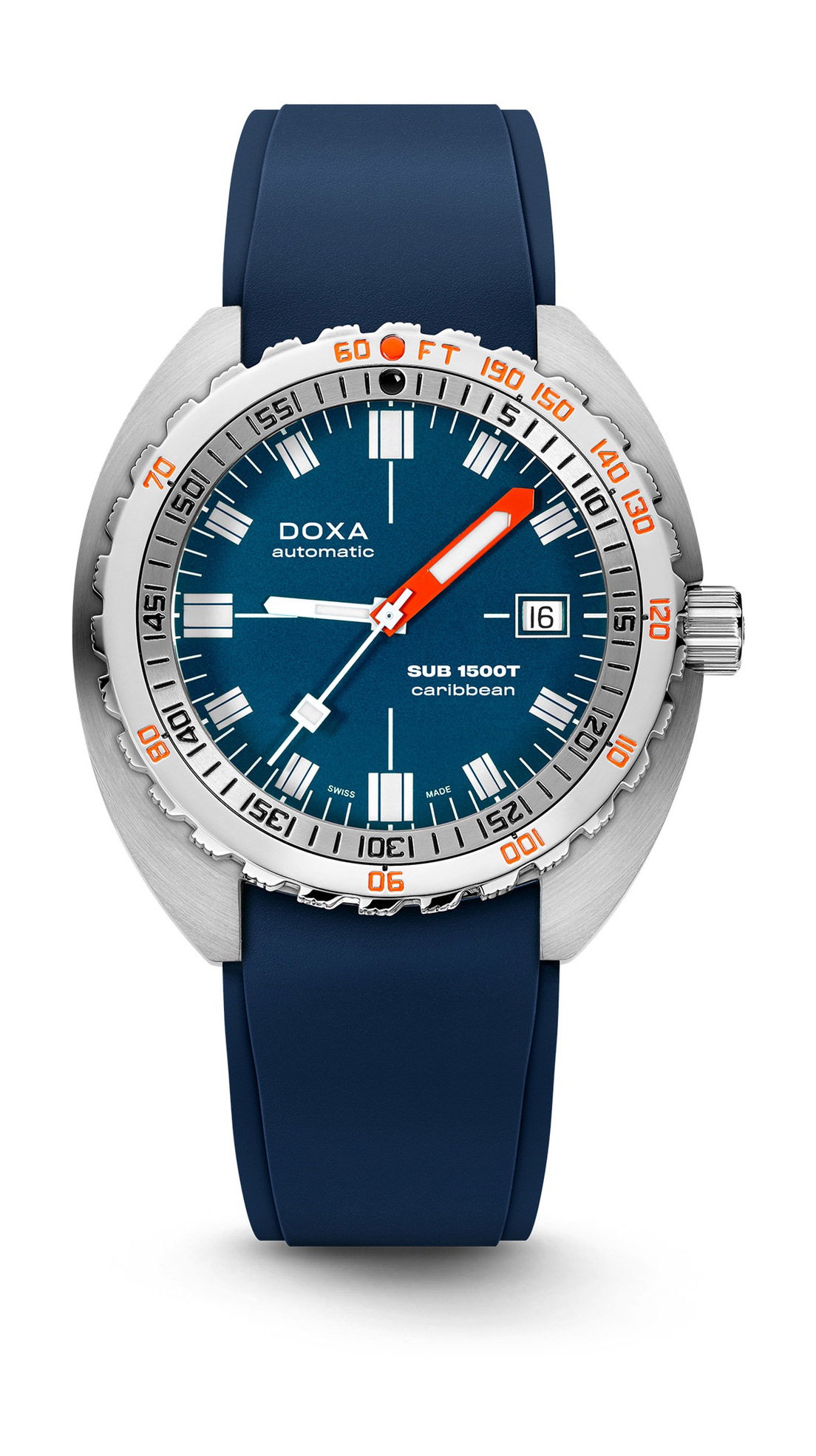 Doxa SUB 1500T Caribbean luxury timepiece - detailed view