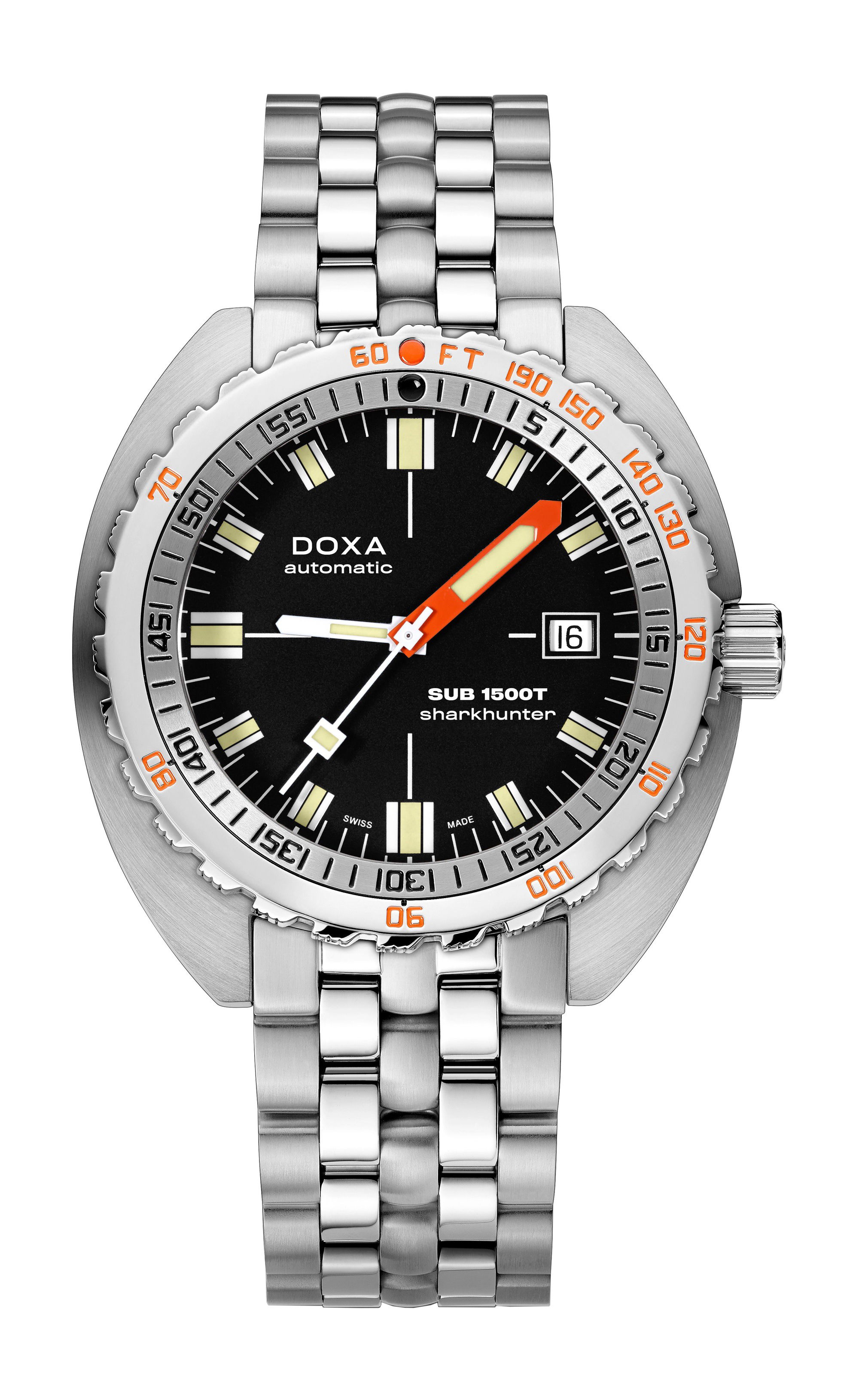 Doxa SUB 1500T Sharkhunter luxury timepiece - detailed view