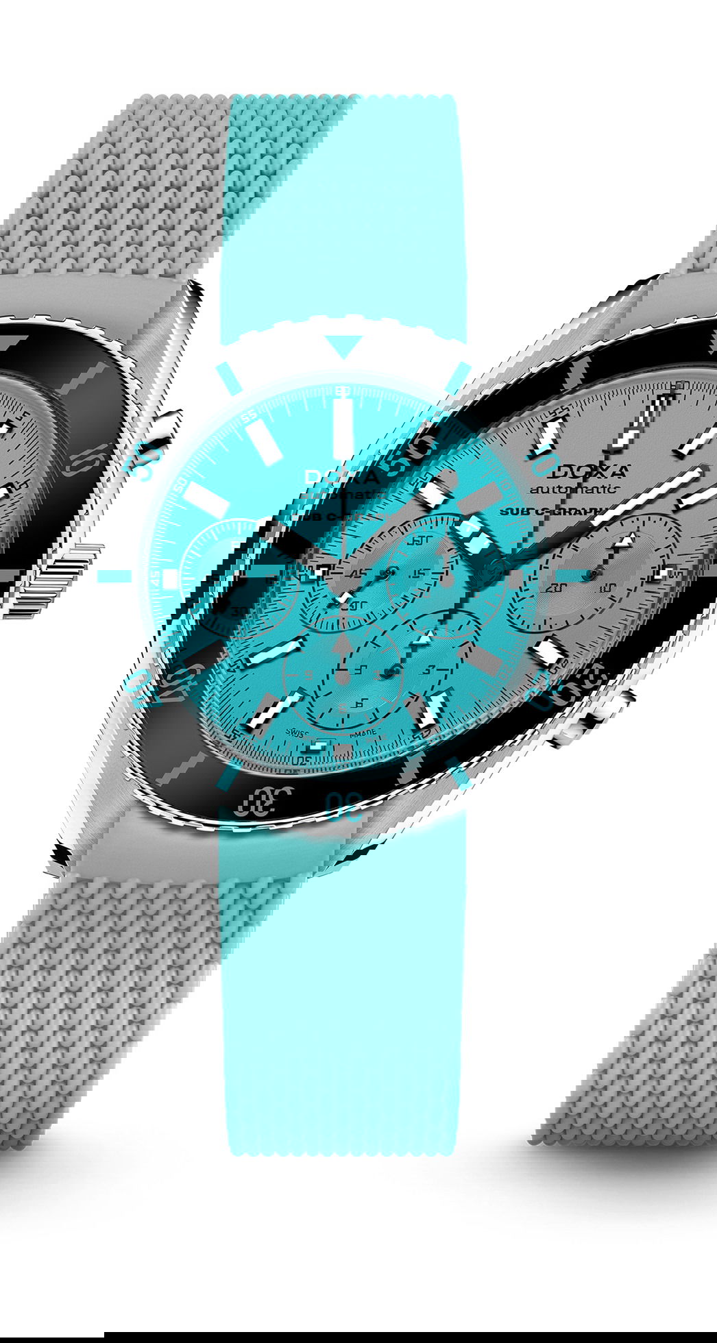 Doxa SUB 200 C-Graph Aquamarine luxury timepiece - detailed view