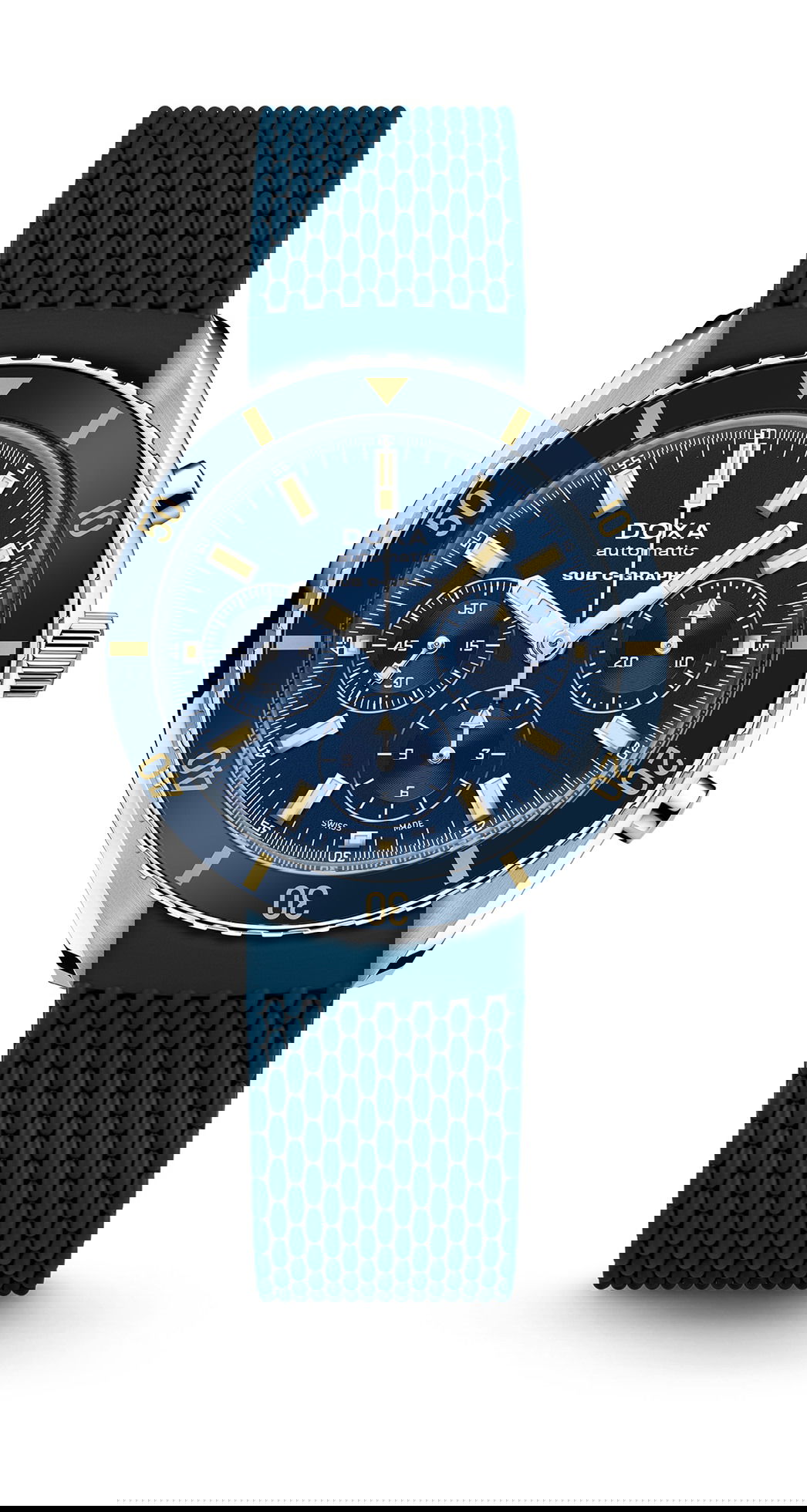 Doxa SUB 200 C-Graph Caribbean luxury timepiece - detailed view