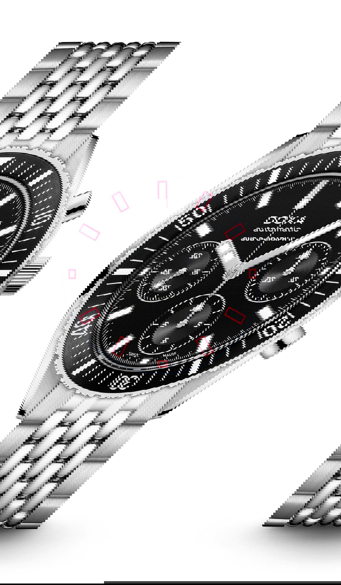 Doxa SUB 200 C-Graph II Sharkhunter luxury timepiece - detailed view