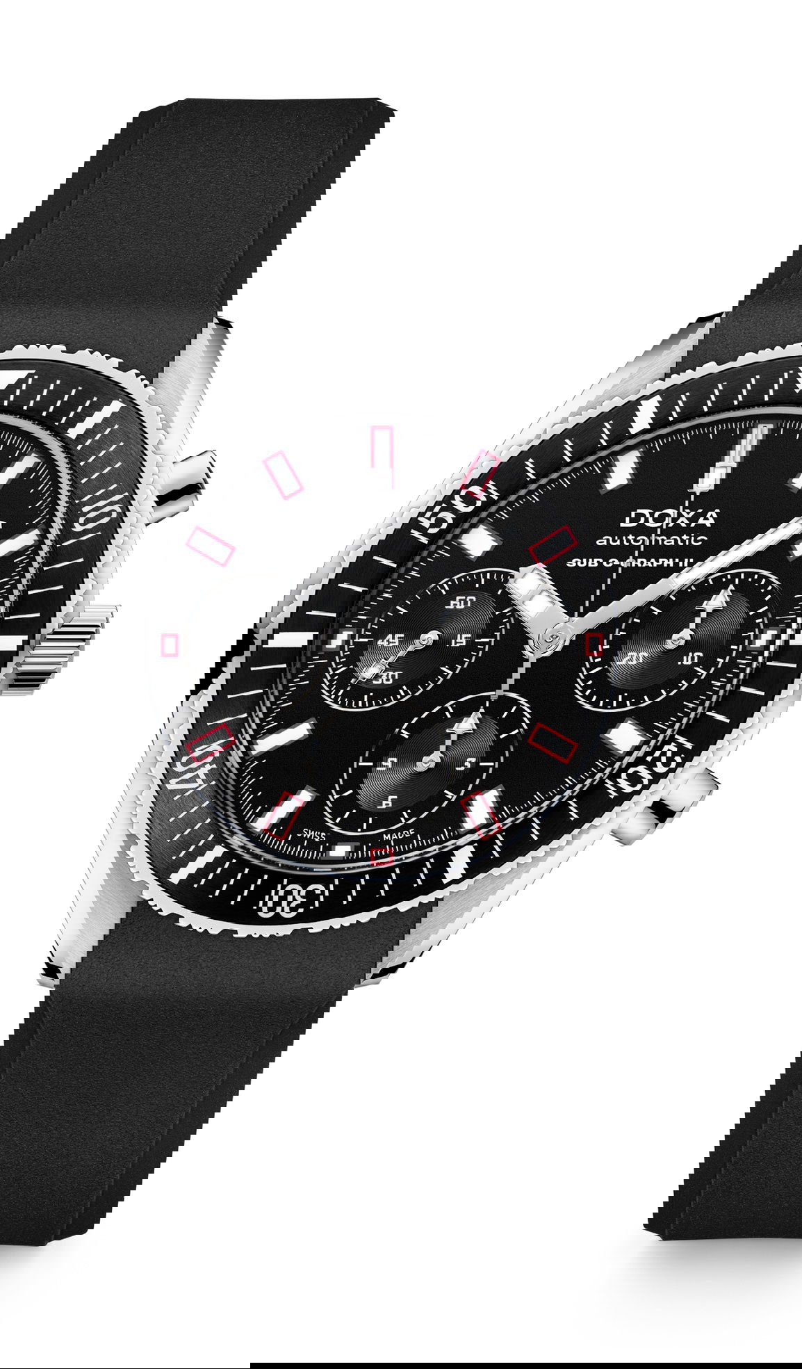 Doxa SUB 200 C-Graph II Sharkhunter luxury timepiece - detailed view