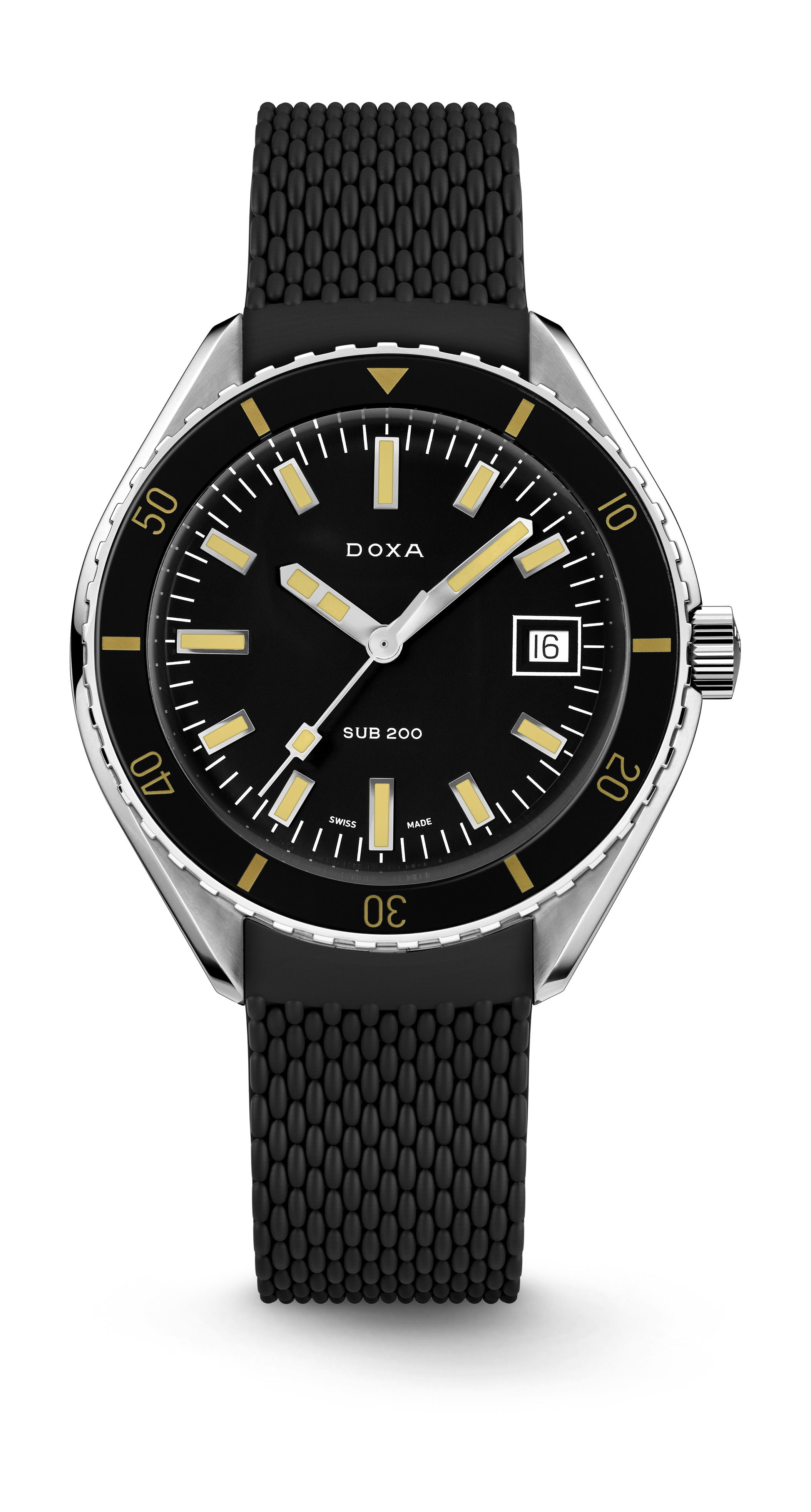 Doxa SUB 200 Sharkhunter luxury timepiece - detailed view