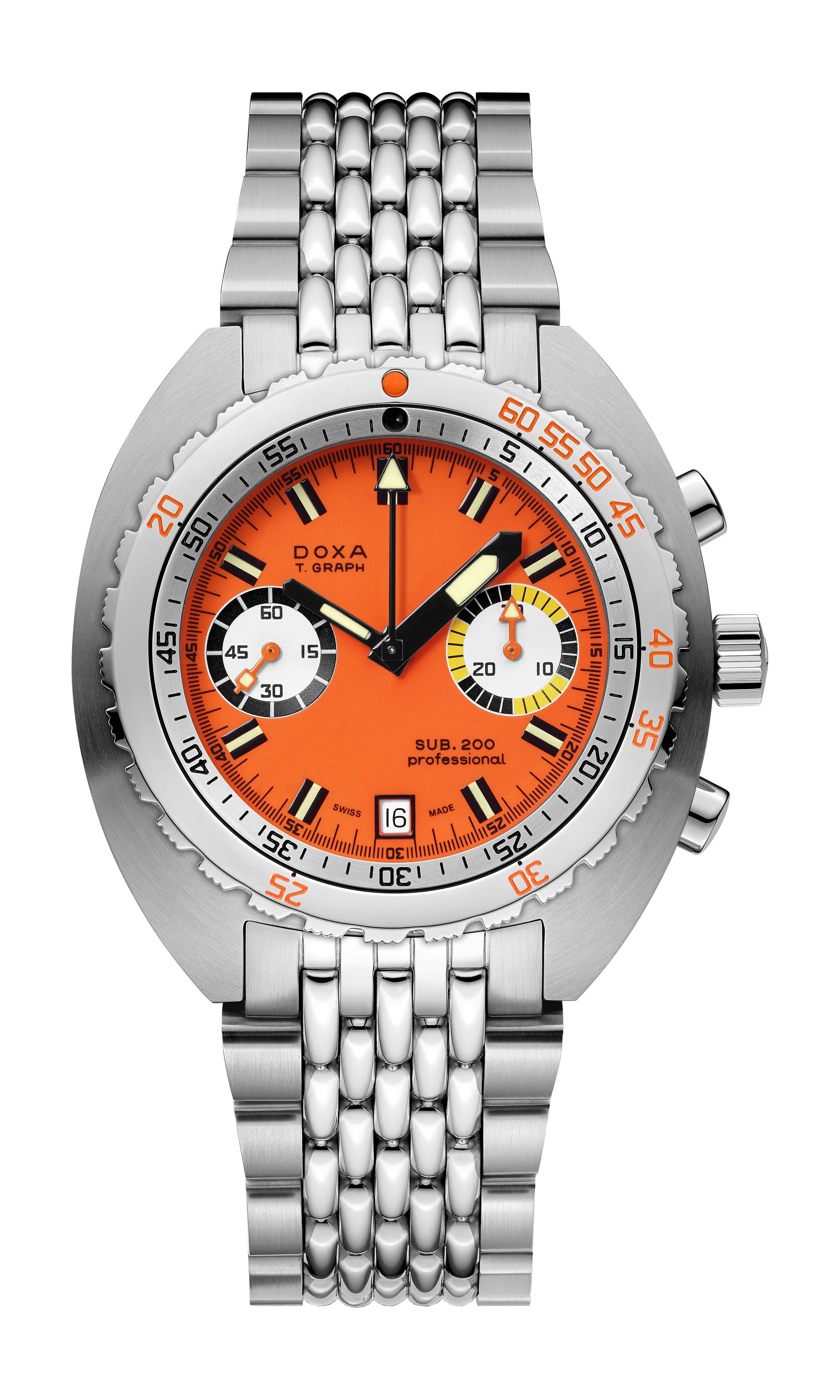 Doxa SUB 200 T.GraphProfessional luxury timepiece - detailed view