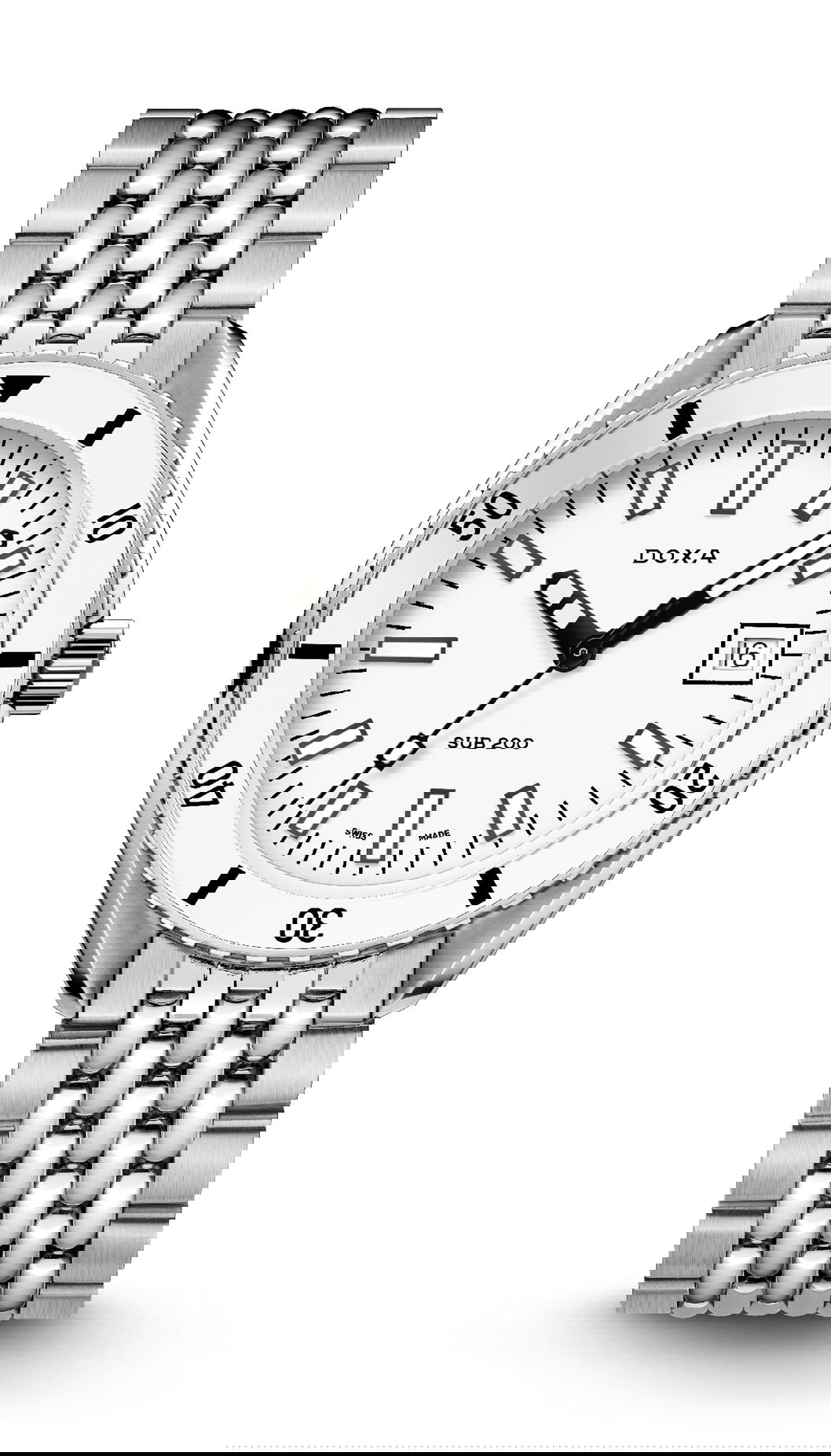 Doxa SUB 200 Whitepearl luxury timepiece - detailed view