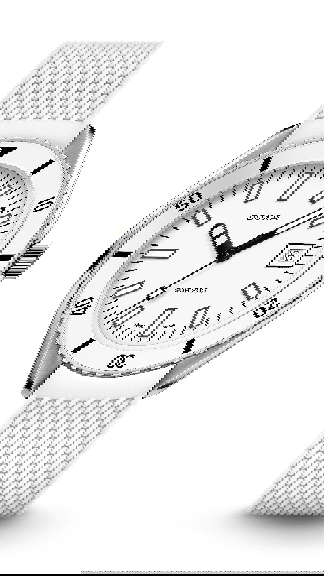 Doxa SUB 200 Whitepearl luxury timepiece - detailed view