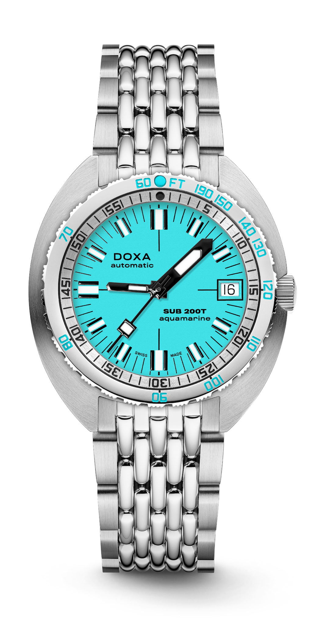 Doxa SUB 200T Aquamarine Iconic luxury timepiece - detailed view