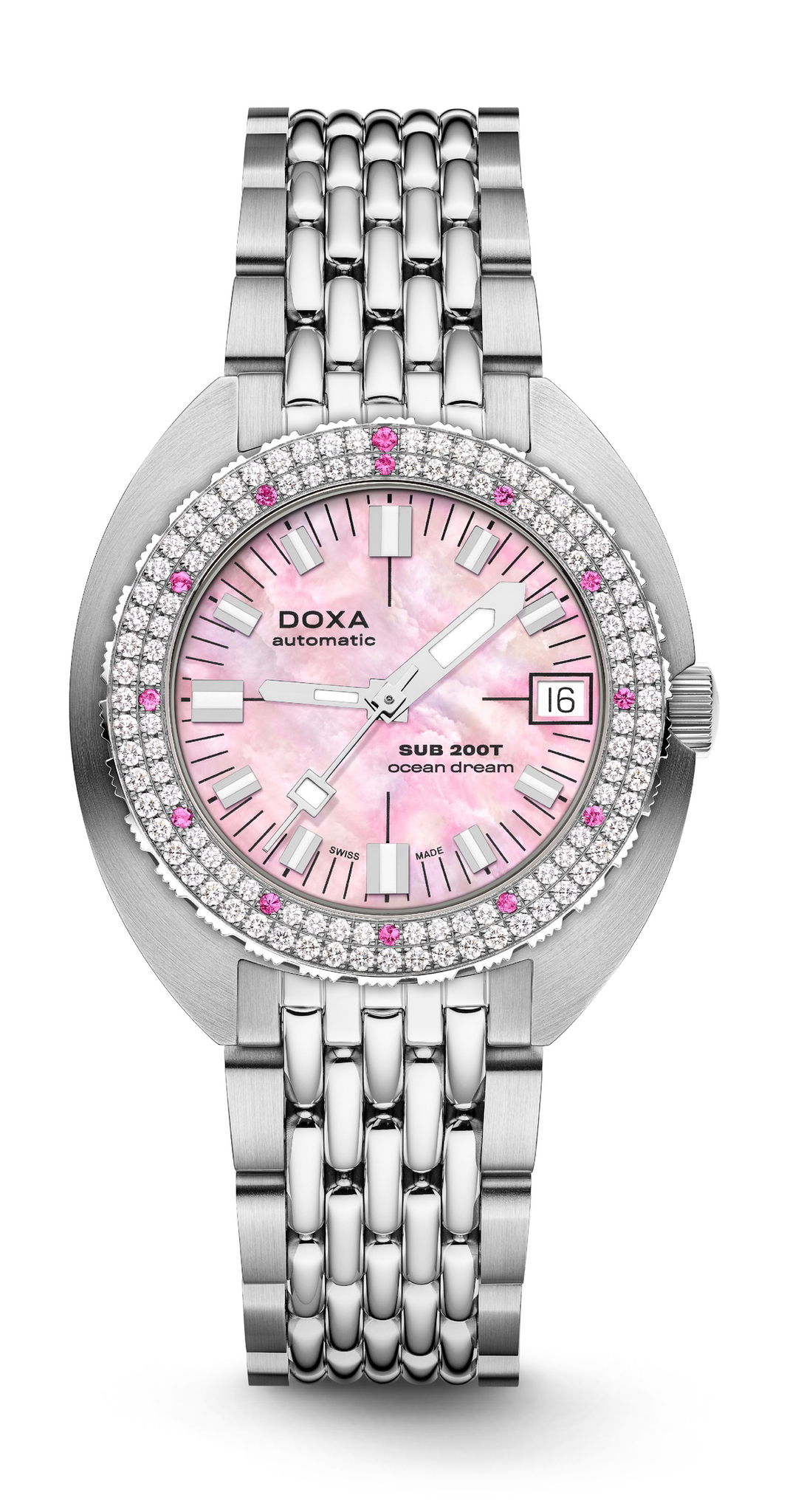 Doxa SUB 200T Diamonds Ocean Dream luxury timepiece - detailed view