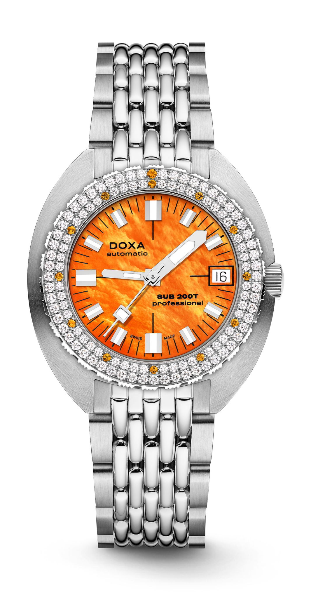 Doxa SUB 200T Diamonds Professional luxury timepiece - detailed view