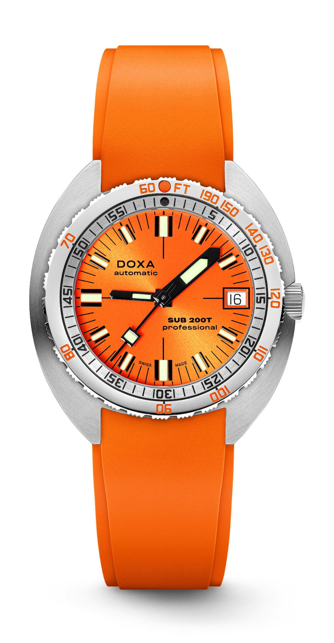 Doxa SUB 200T Professional Sunray luxury timepiece - detailed view