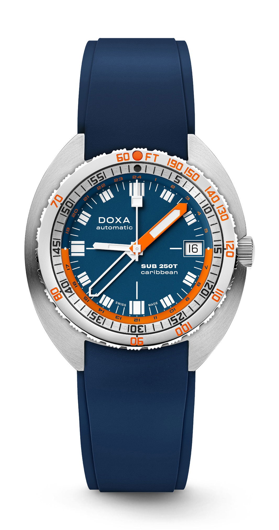 Doxa SUB 250T GMT Caribbean luxury timepiece - detailed view