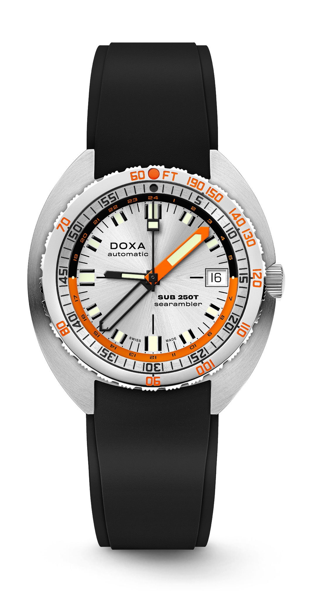 Doxa SUB 250T GMT Searambler luxury timepiece - detailed view