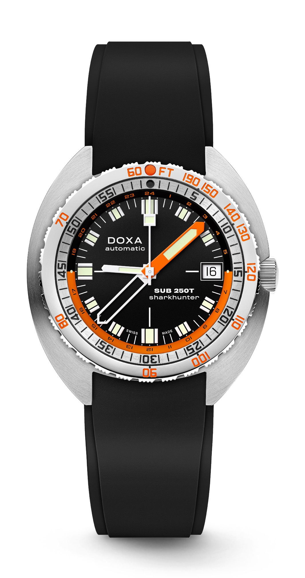 Doxa SUB 250T GMT Sharkhunter luxury timepiece - detailed view