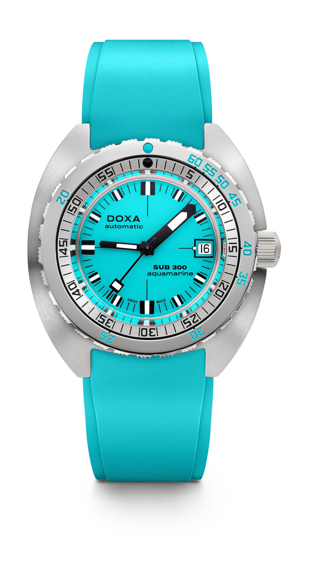Doxa SUB 300 Aquamarine luxury timepiece - detailed view