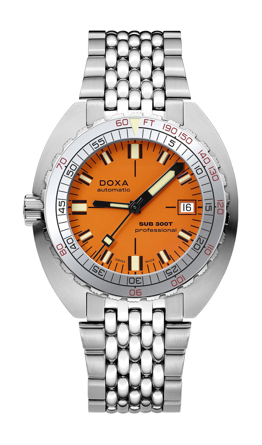 Doxa SUB 300T Professional Aristera luxury timepiece - detailed view