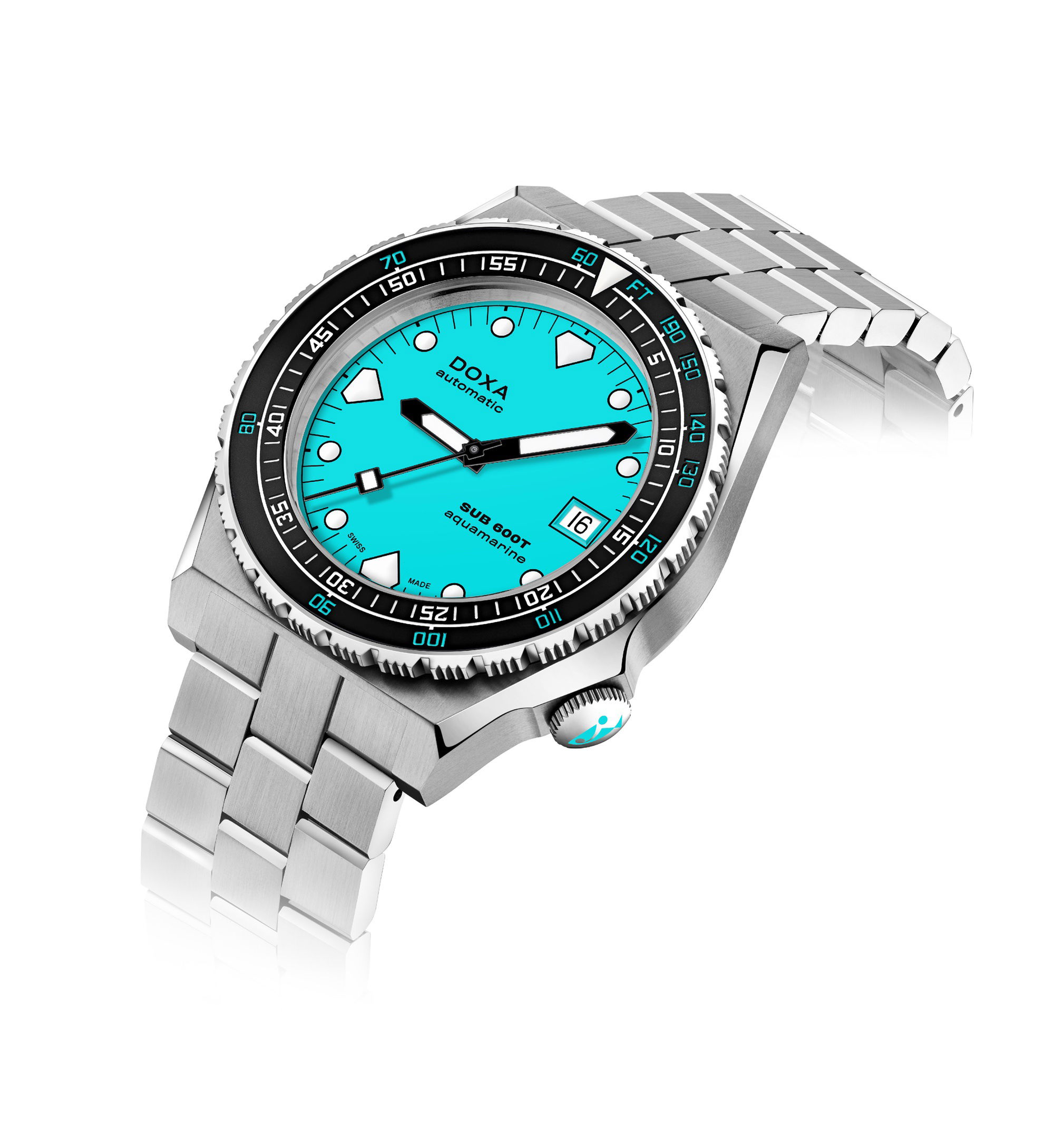 Doxa SUB 600T Aquamarine Ceramic Bezel - View 2
