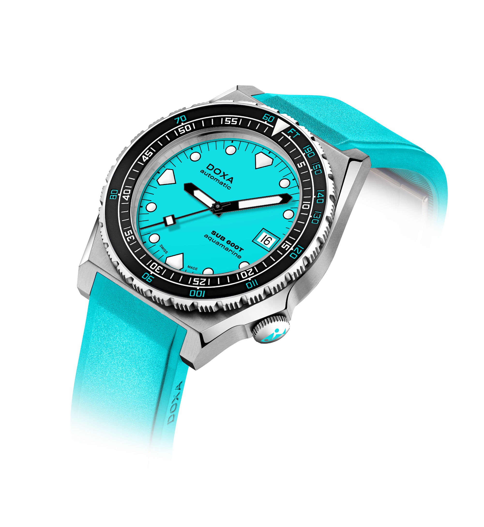 Doxa SUB 600T Aquamarine Ceramic Bezel - View 2