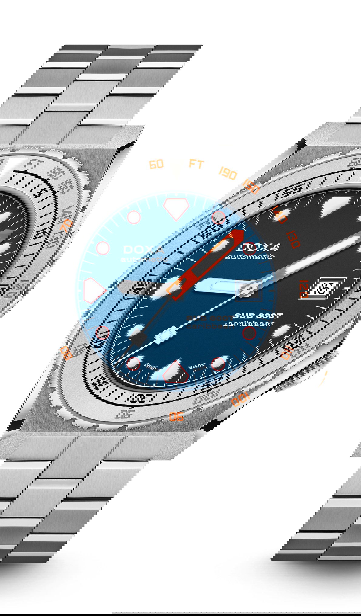 Doxa SUB 600T Caribbean luxury timepiece - detailed view