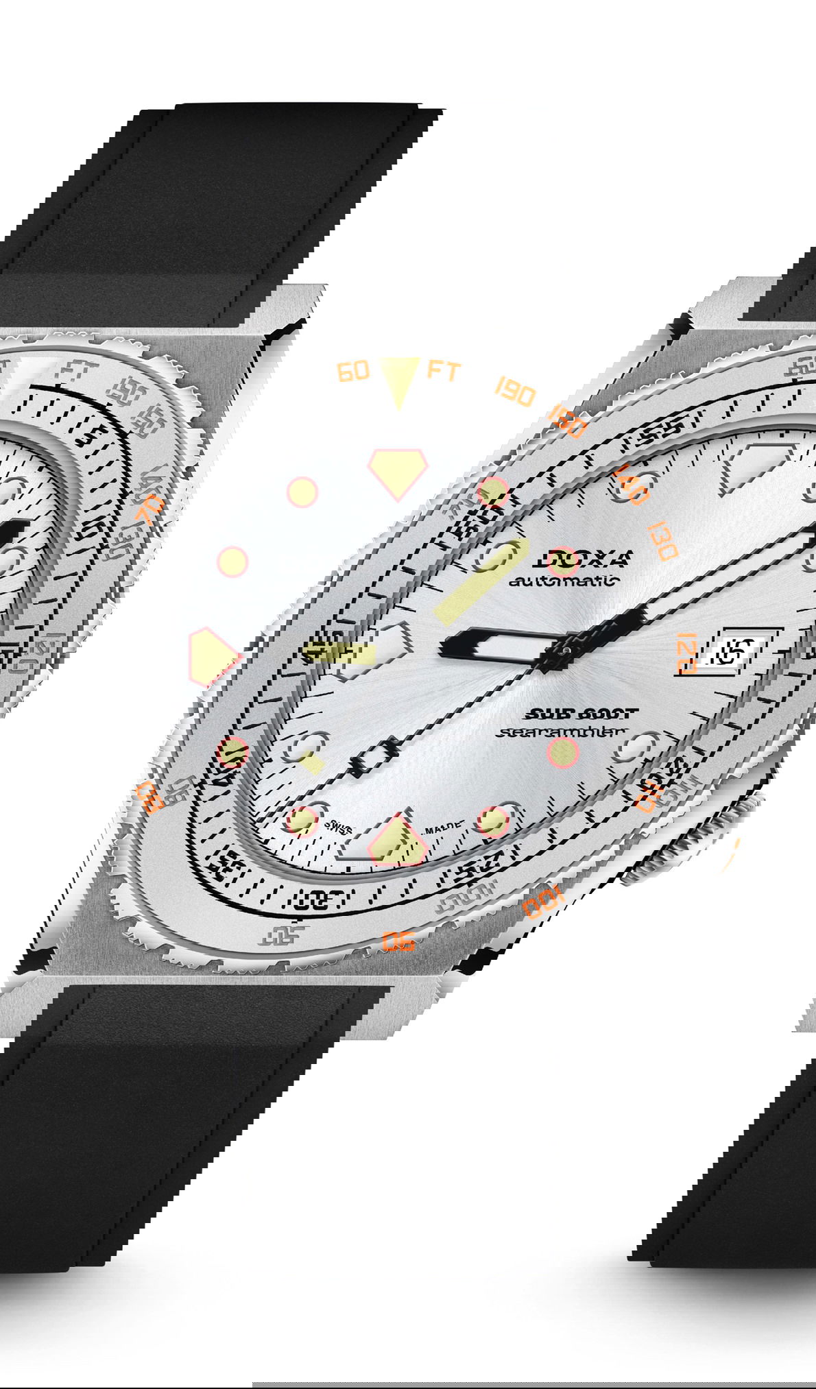 Doxa SUB 600T Searambler luxury timepiece - detailed view