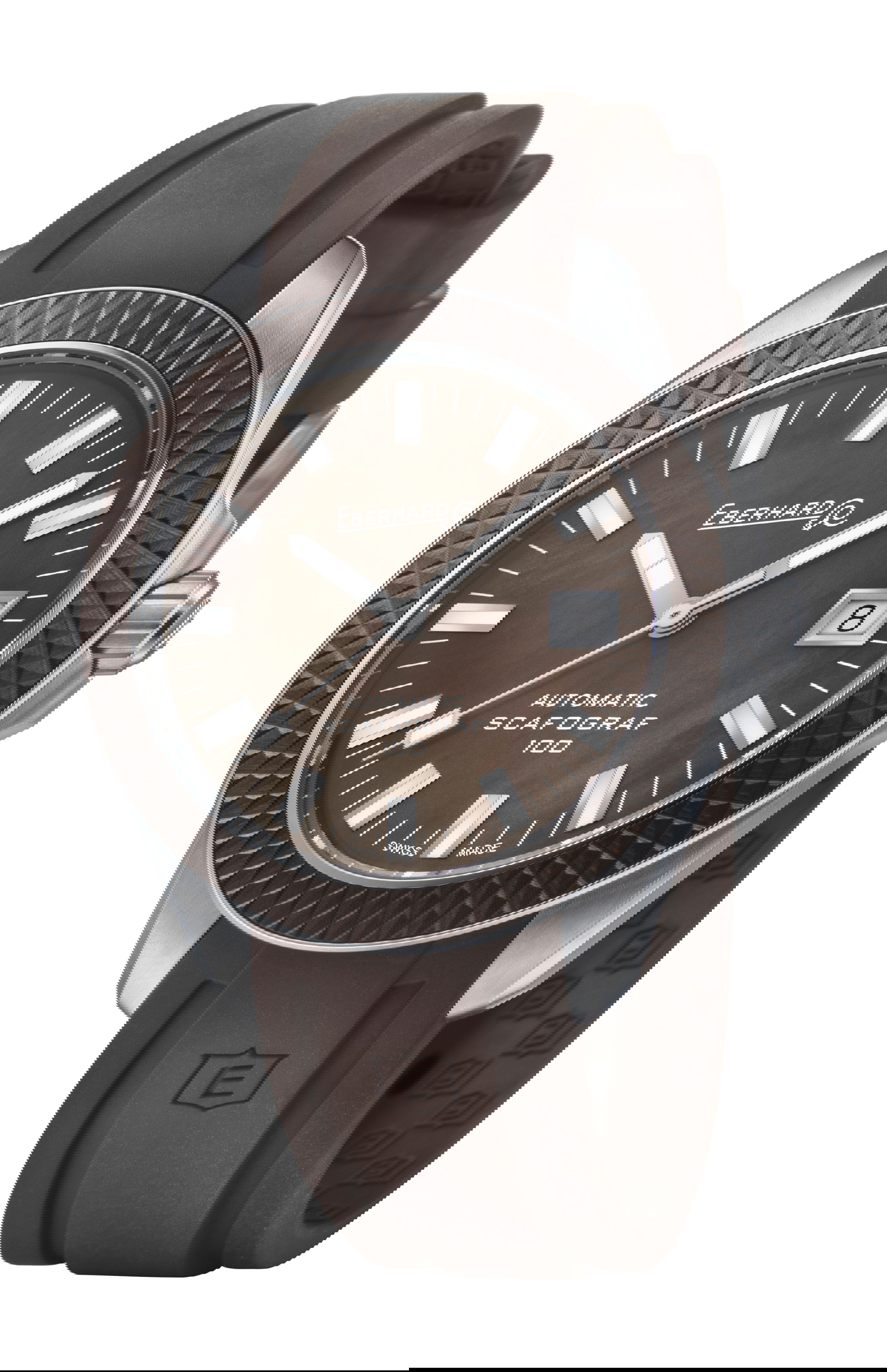 Eberhard & Co Scafograf 100 luxury timepiece - detailed view