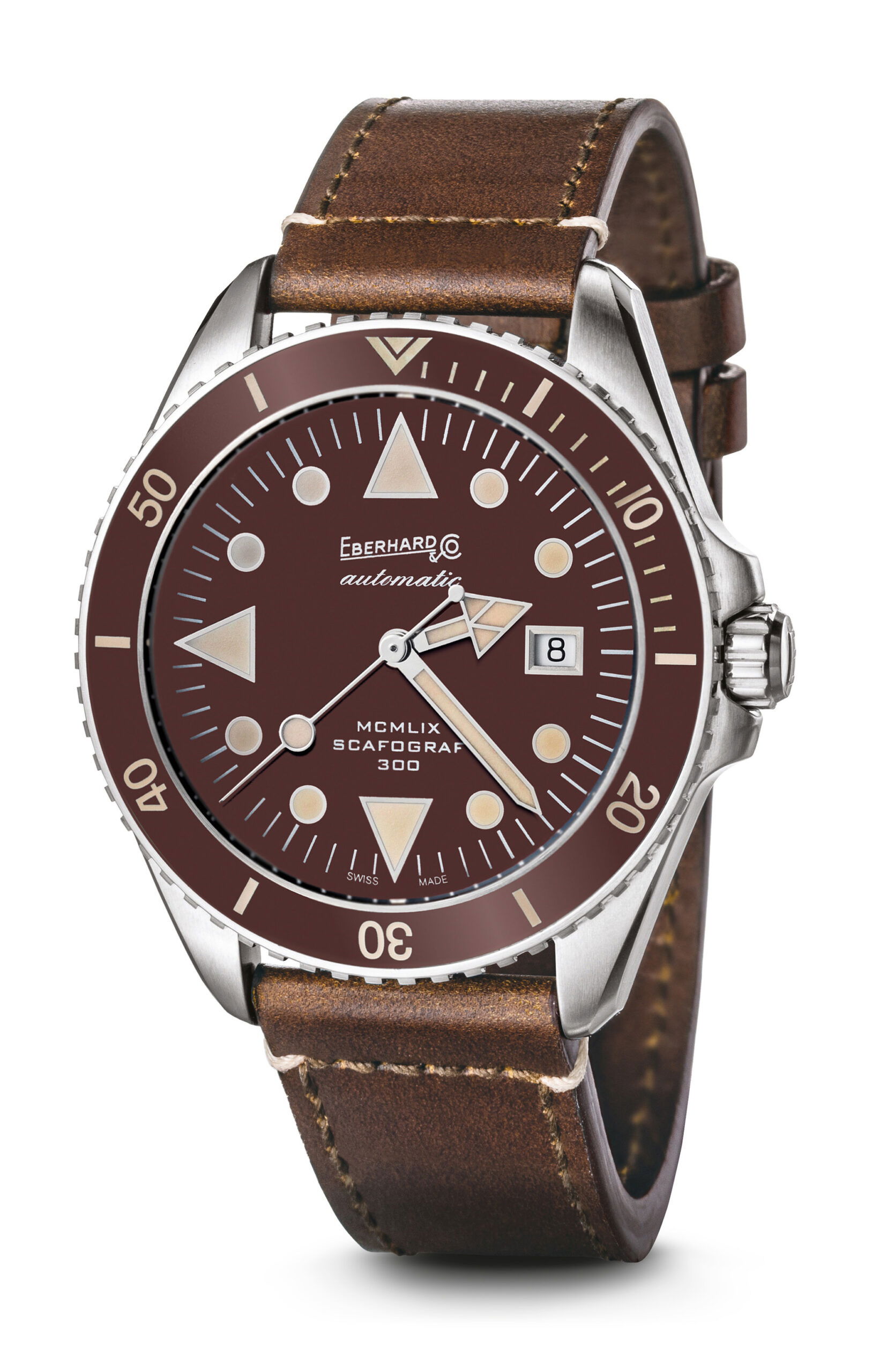 Eberhard & Co Scafograf 300 MCMLIX luxury timepiece - detailed view